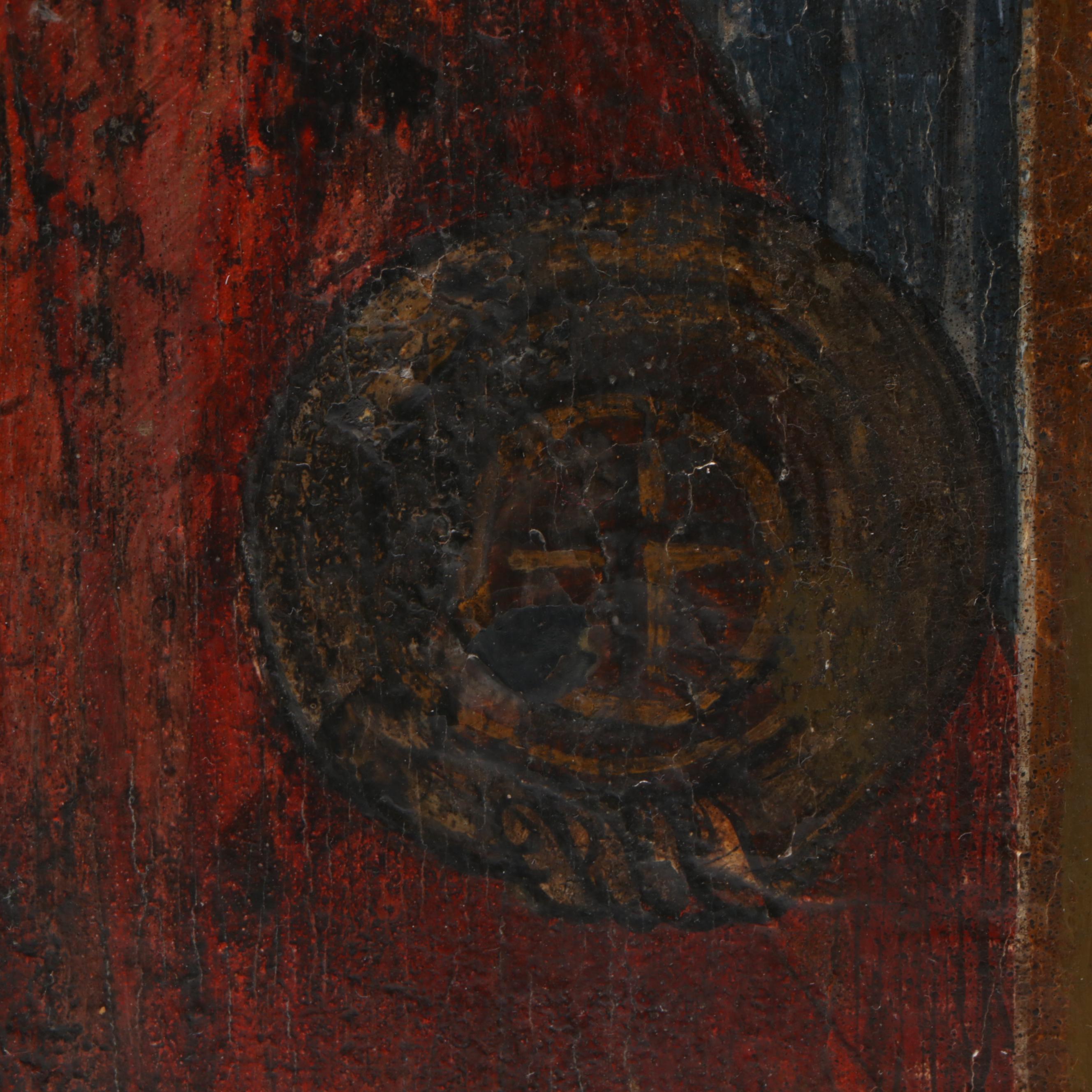 Antique Greek Orthodox Icon of the Archangel Michael, 18th Century