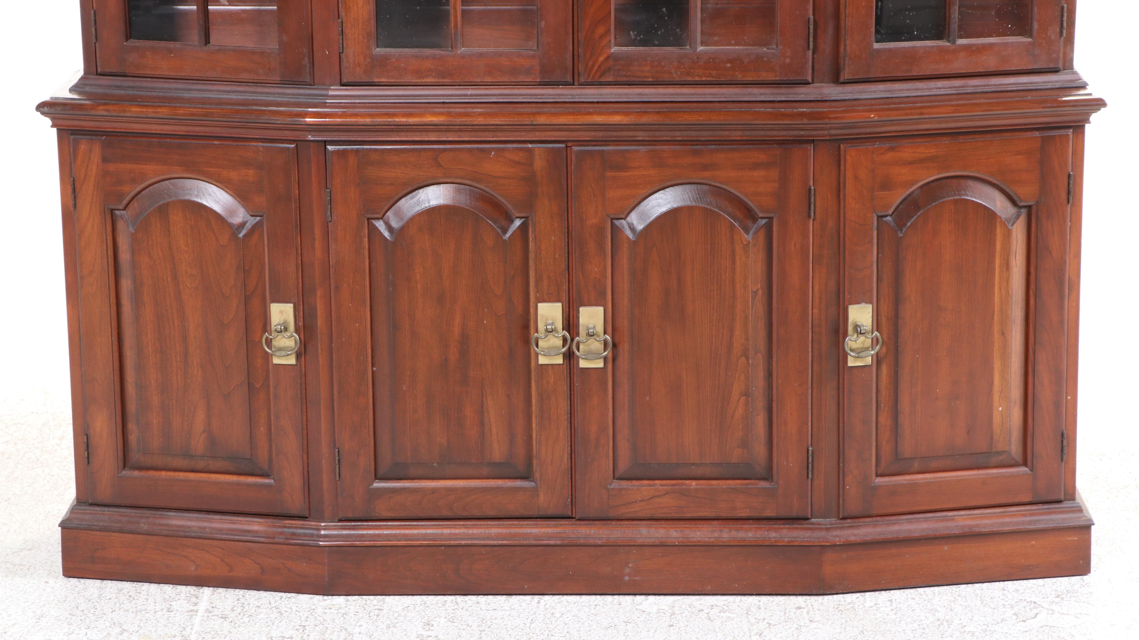 Pennsylvania House Federal Style Cherrywood China Cabinet, Late 20th Century
