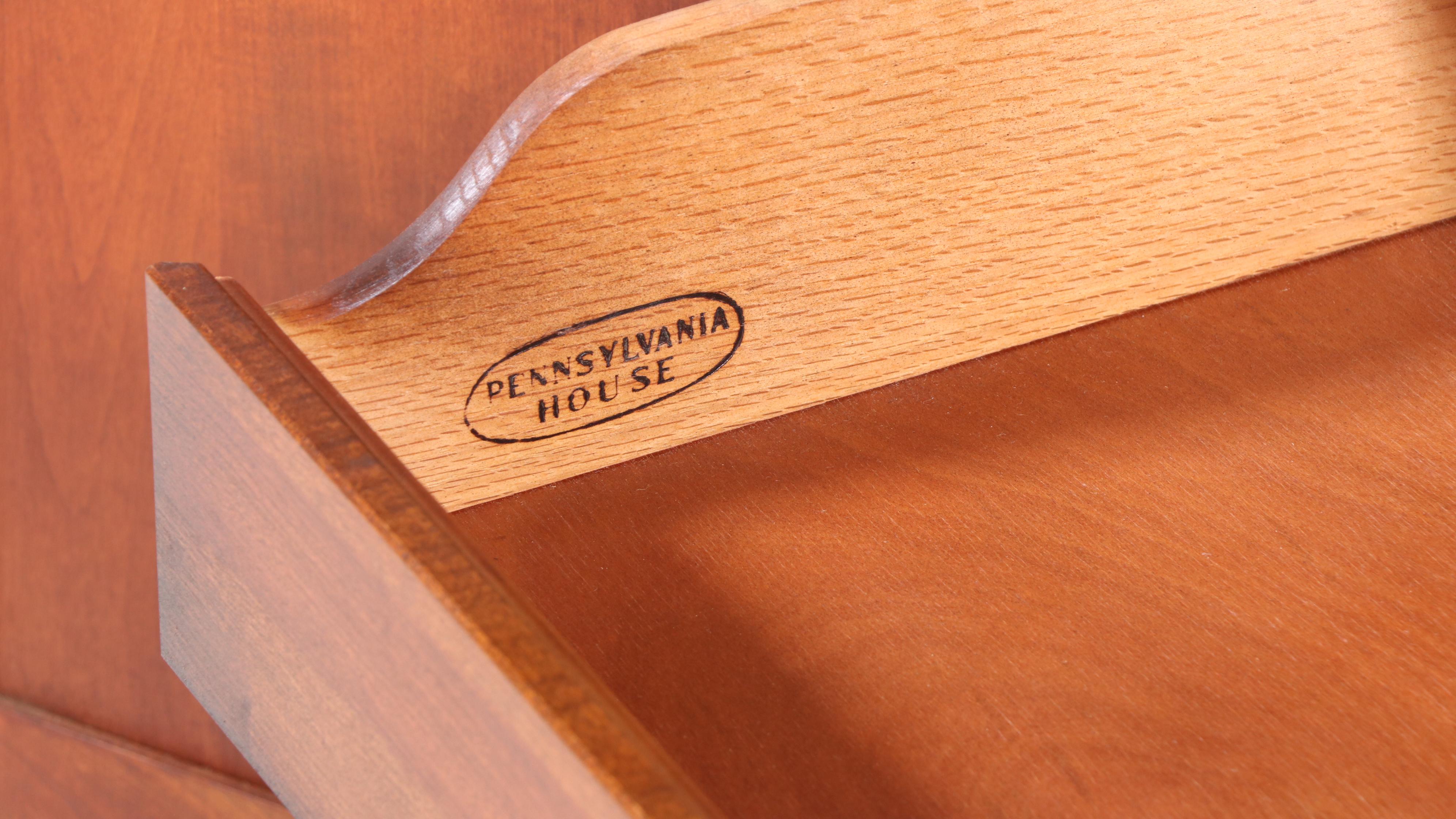 Pennsylvania House Federal Style Cherrywood China Cabinet, Late 20th Century