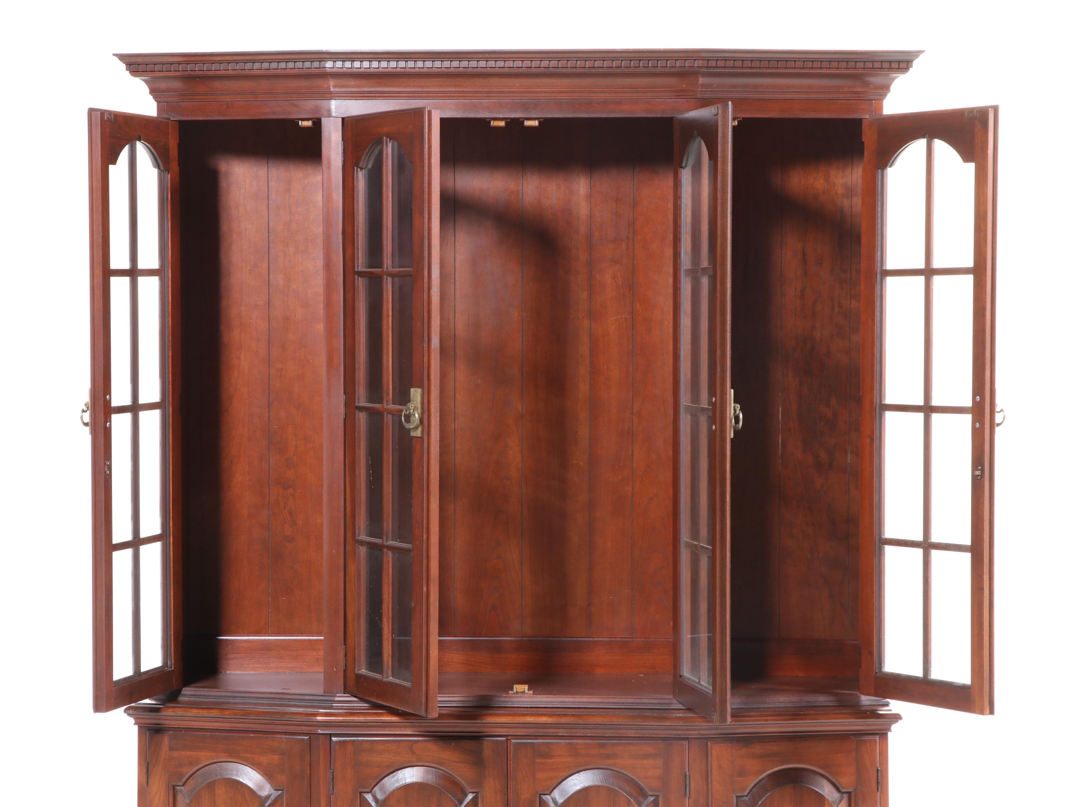 Pennsylvania House Federal Style Cherrywood China Cabinet, Late 20th Century