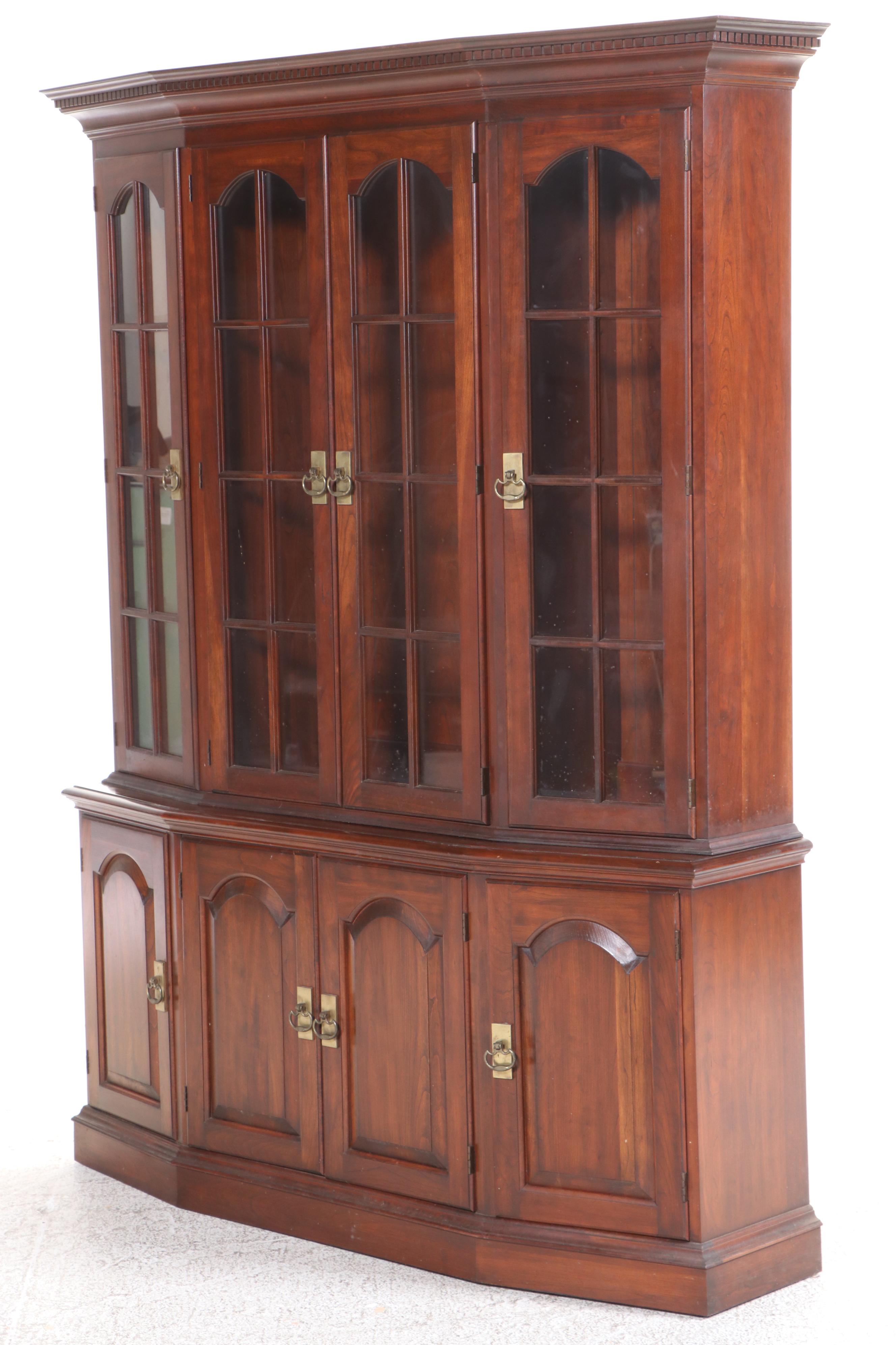 Pennsylvania House Federal Style Cherrywood China Cabinet, Late 20th Century