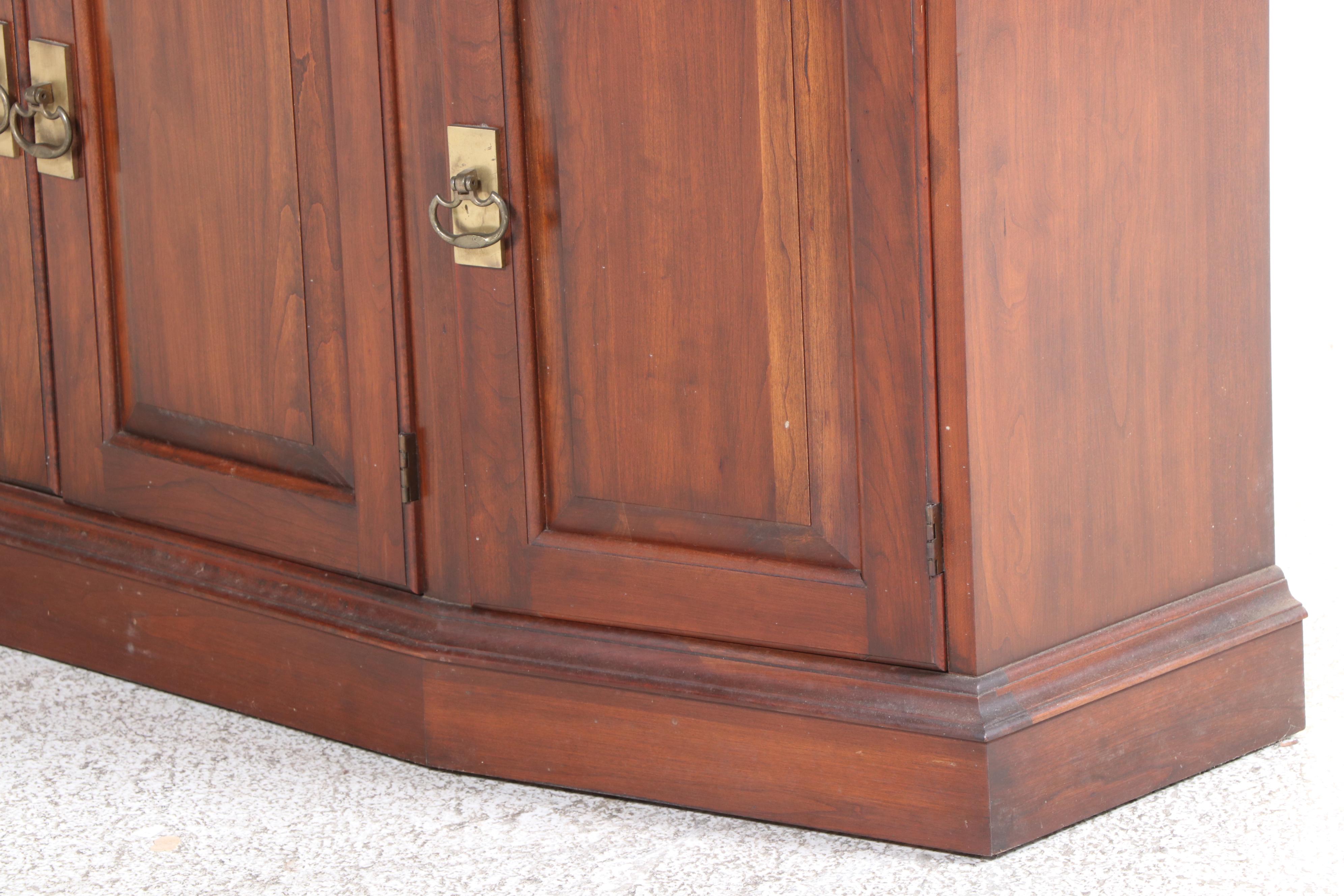 Pennsylvania House Federal Style Cherrywood China Cabinet, Late 20th Century