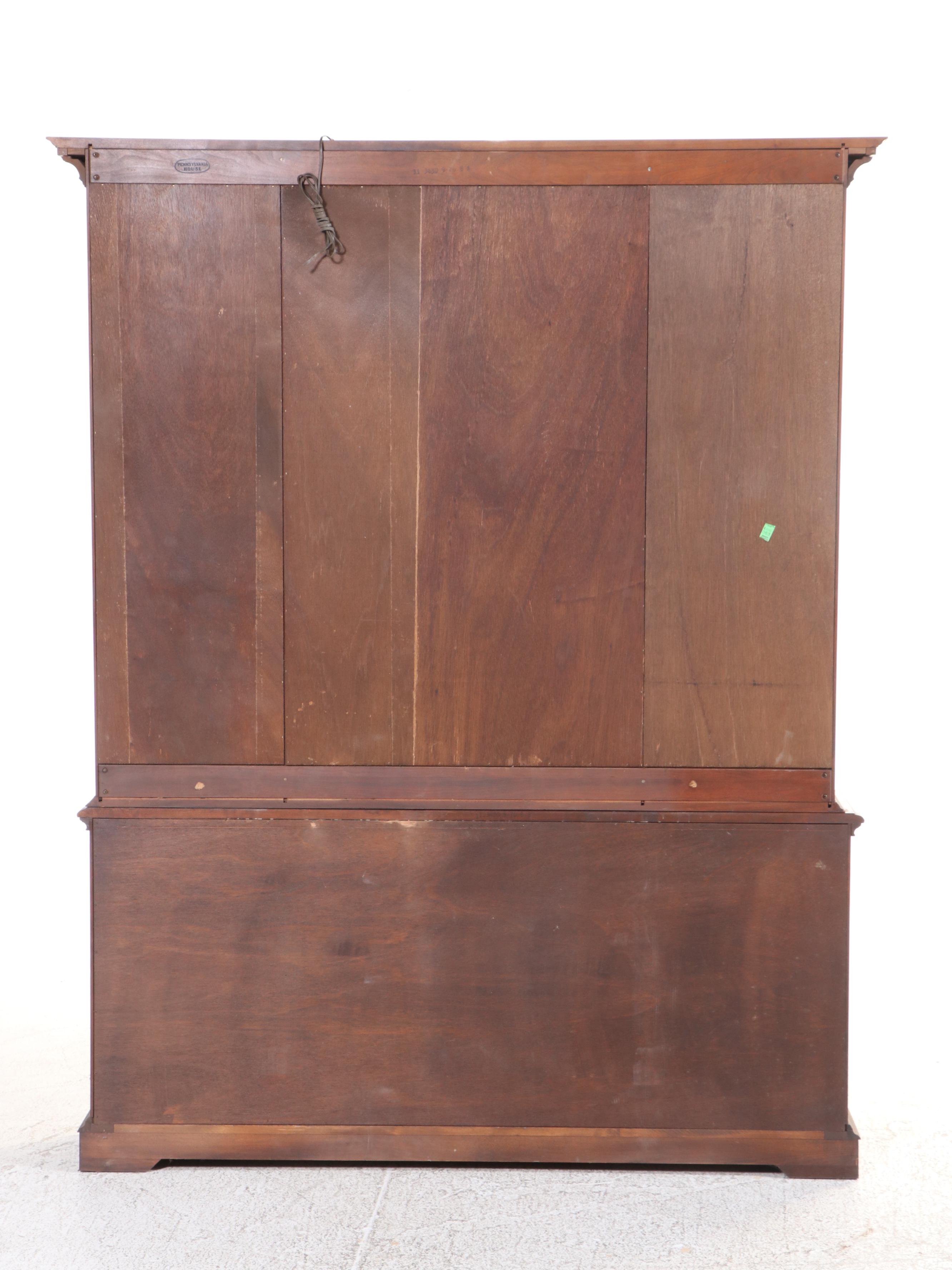 Pennsylvania House Federal Style Cherrywood China Cabinet, Late 20th Century