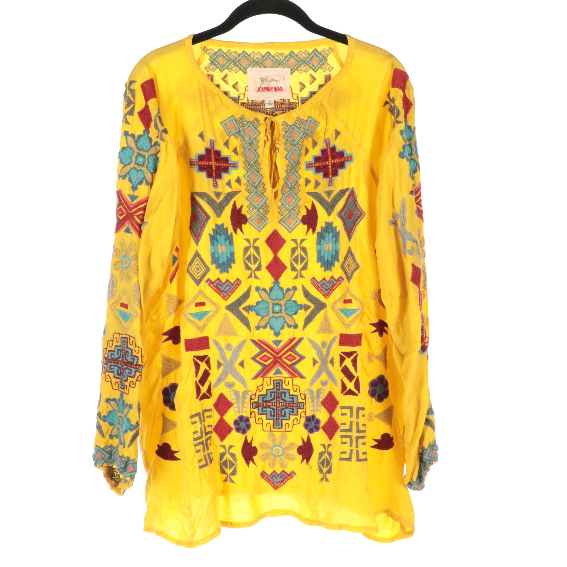 Johnny Was Embroidered Tops