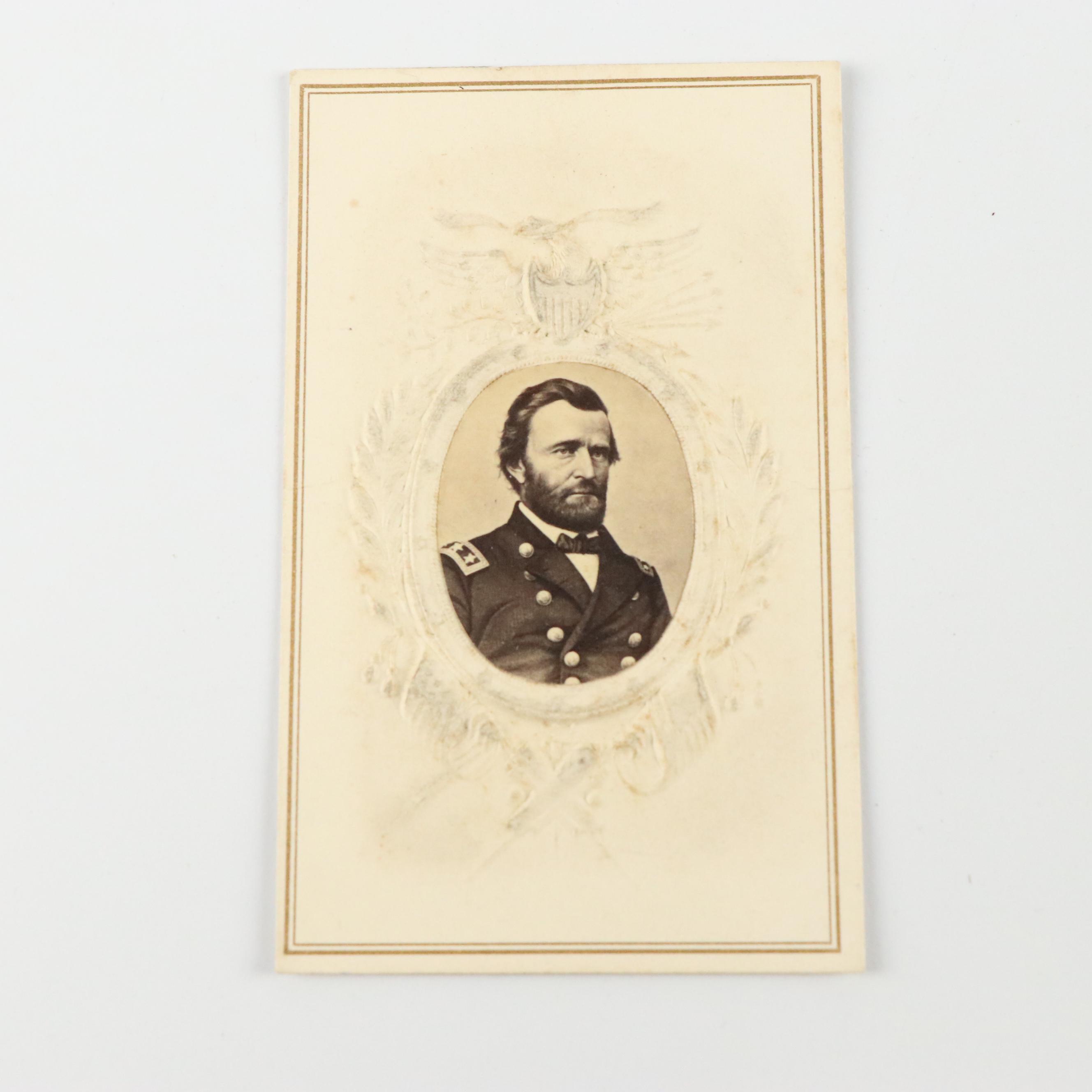 Civil War Era Photos of Ulysses S. Grant with Other Union Officer and Solider