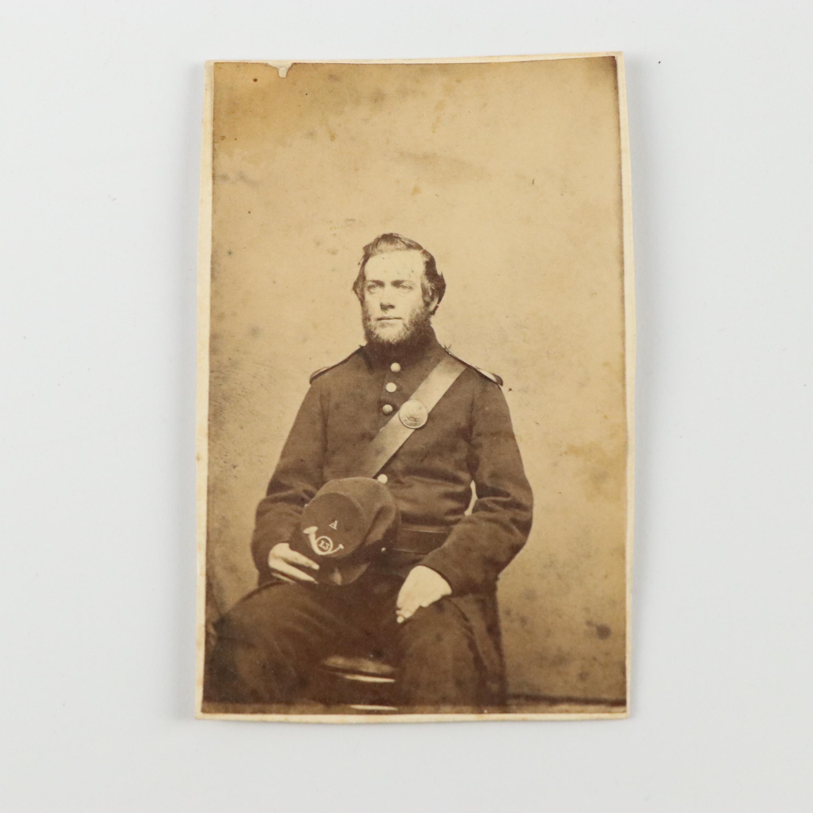 Civil War Era Photos of Ulysses S. Grant with Other Union Officer and Solider