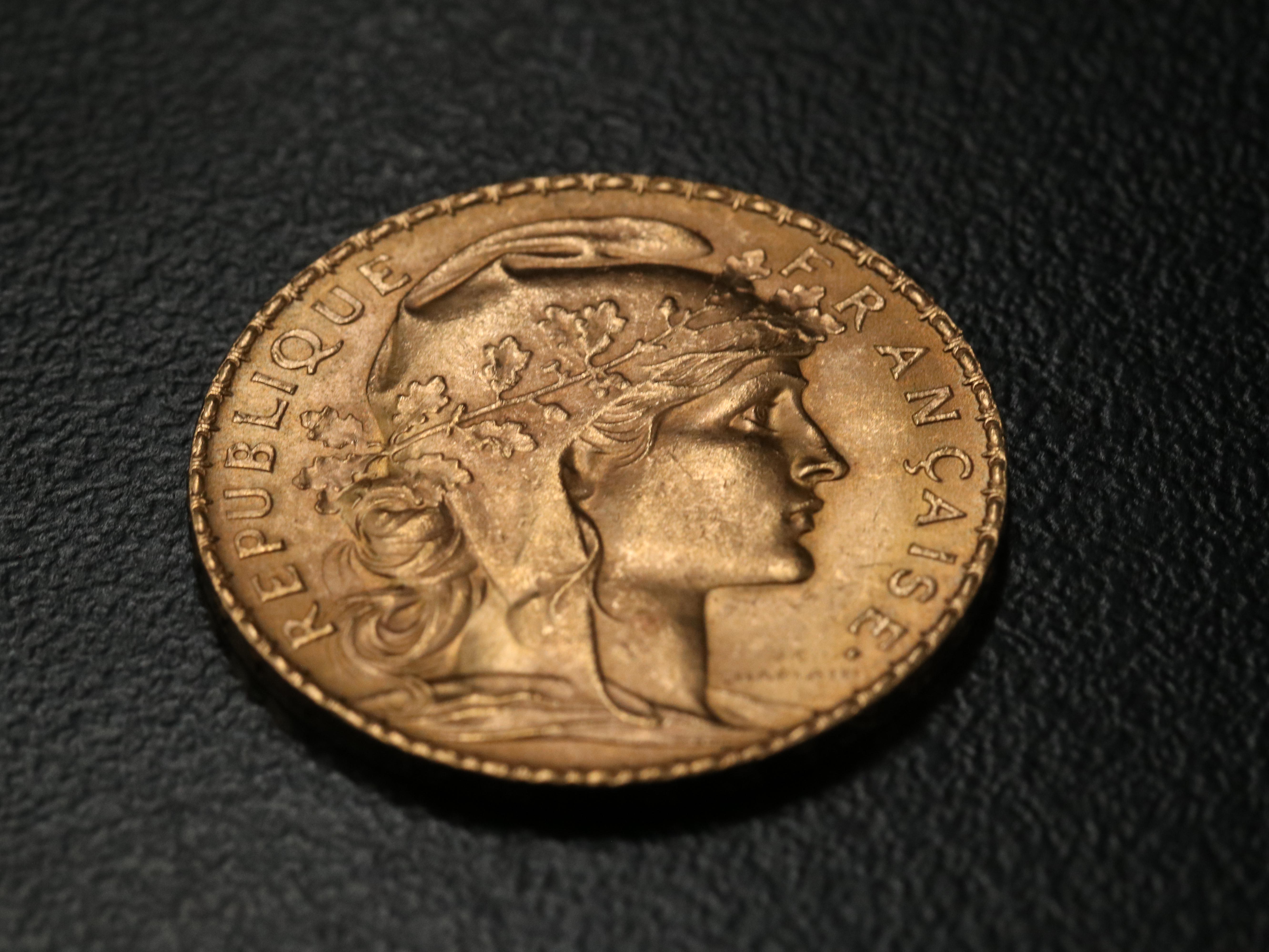 1908 France Twenty Francs Gold Coin