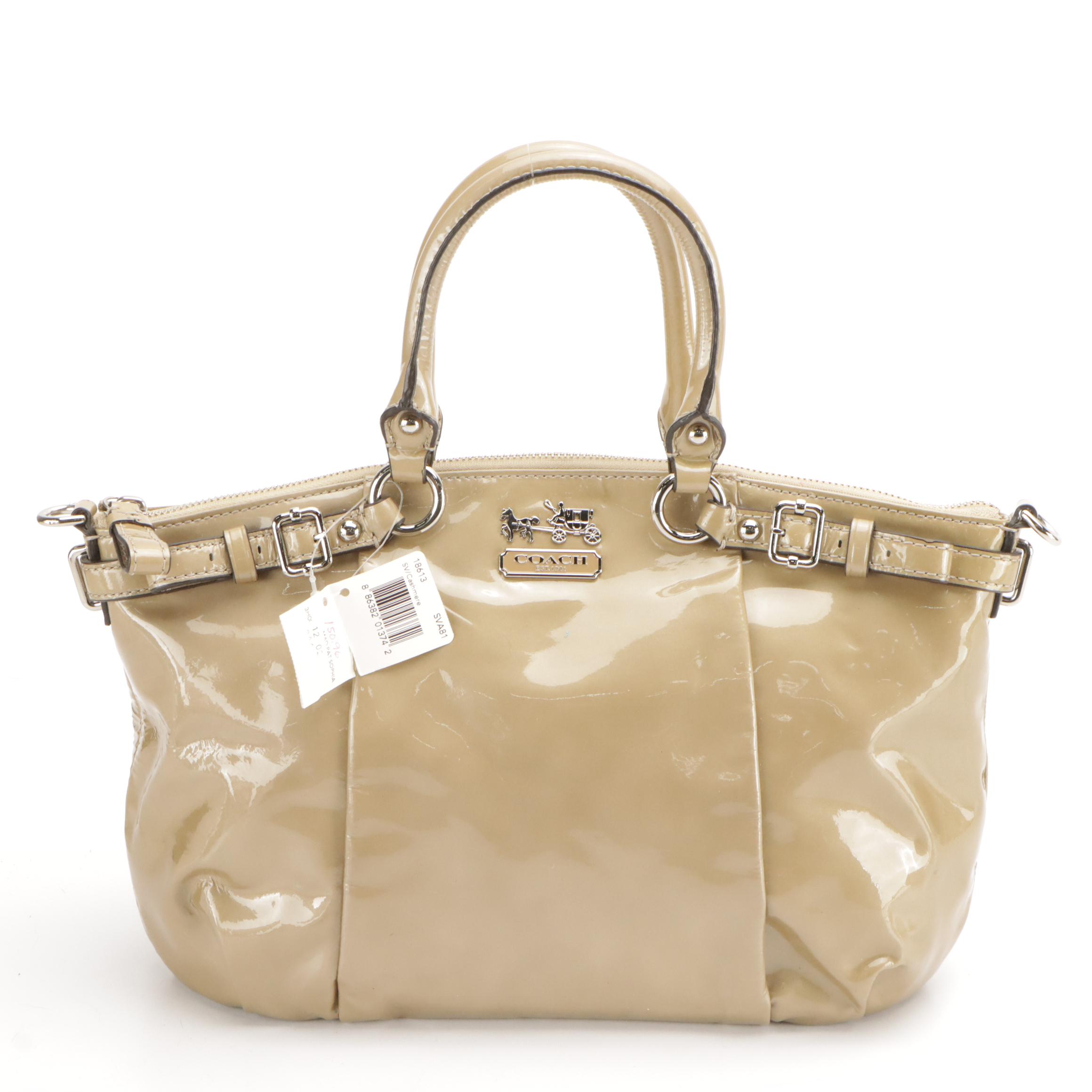 Coach Madison Op Art Handbag in Patent Leather & Soho Front Flap Shoulder Bag