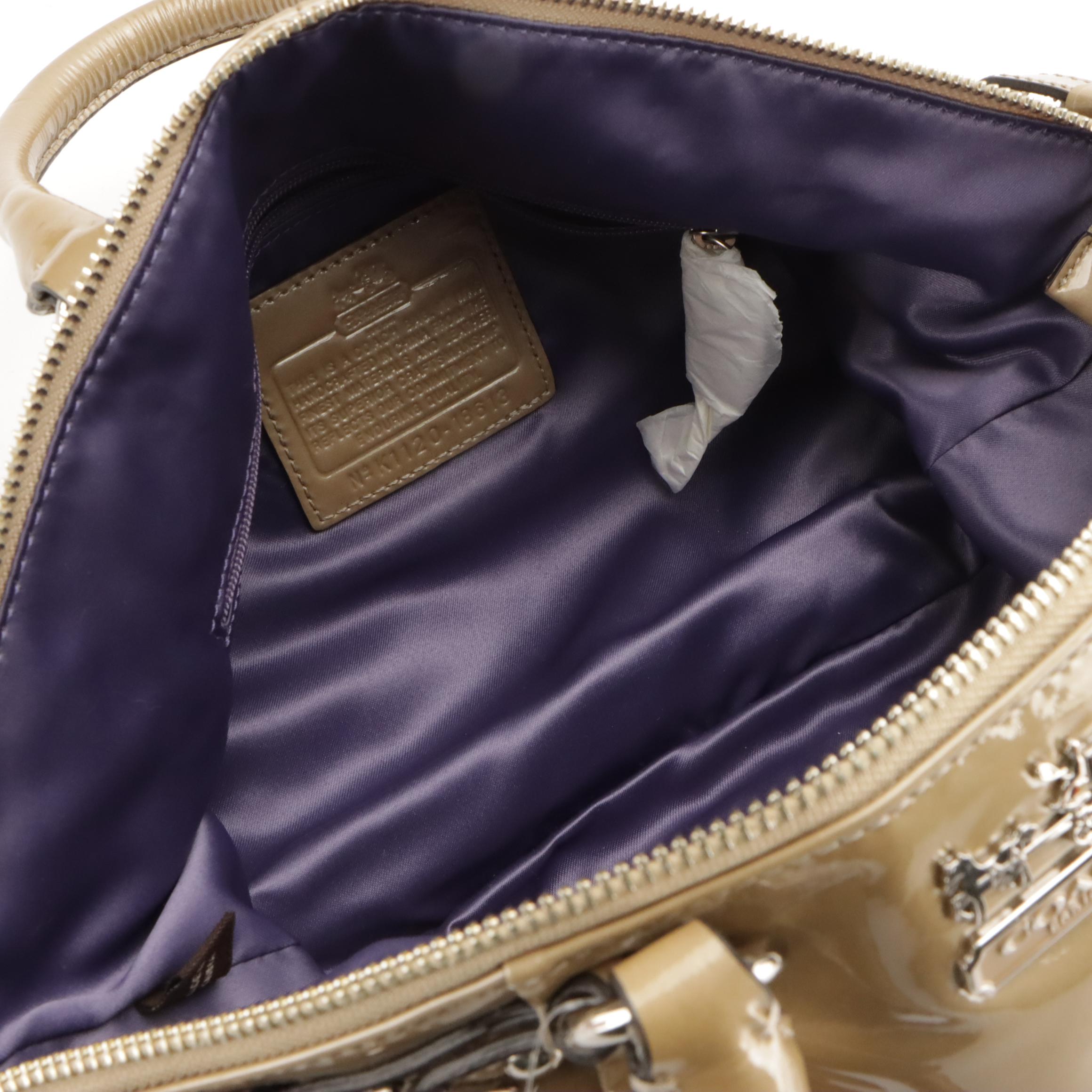 Coach Madison Op Art Handbag in Patent Leather & Soho Front Flap Shoulder Bag