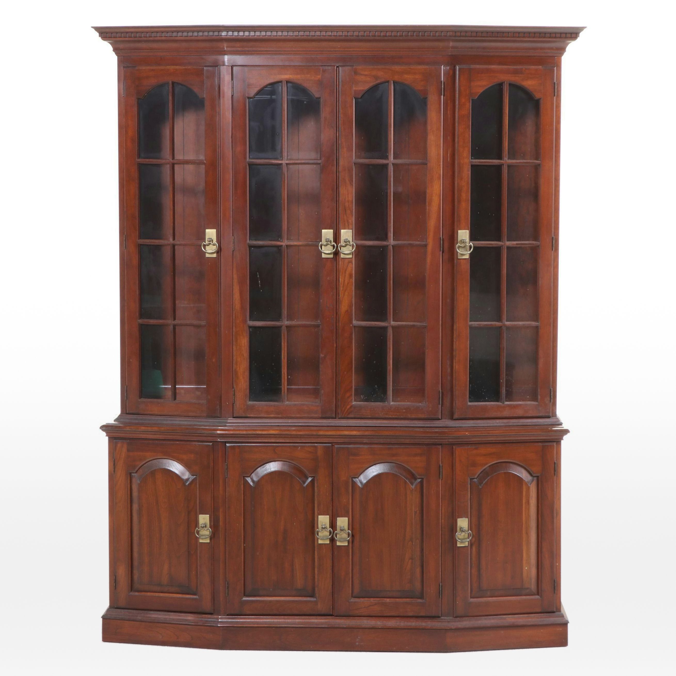 Pennsylvania House Federal Style Cherrywood China Cabinet, Late 20th Century