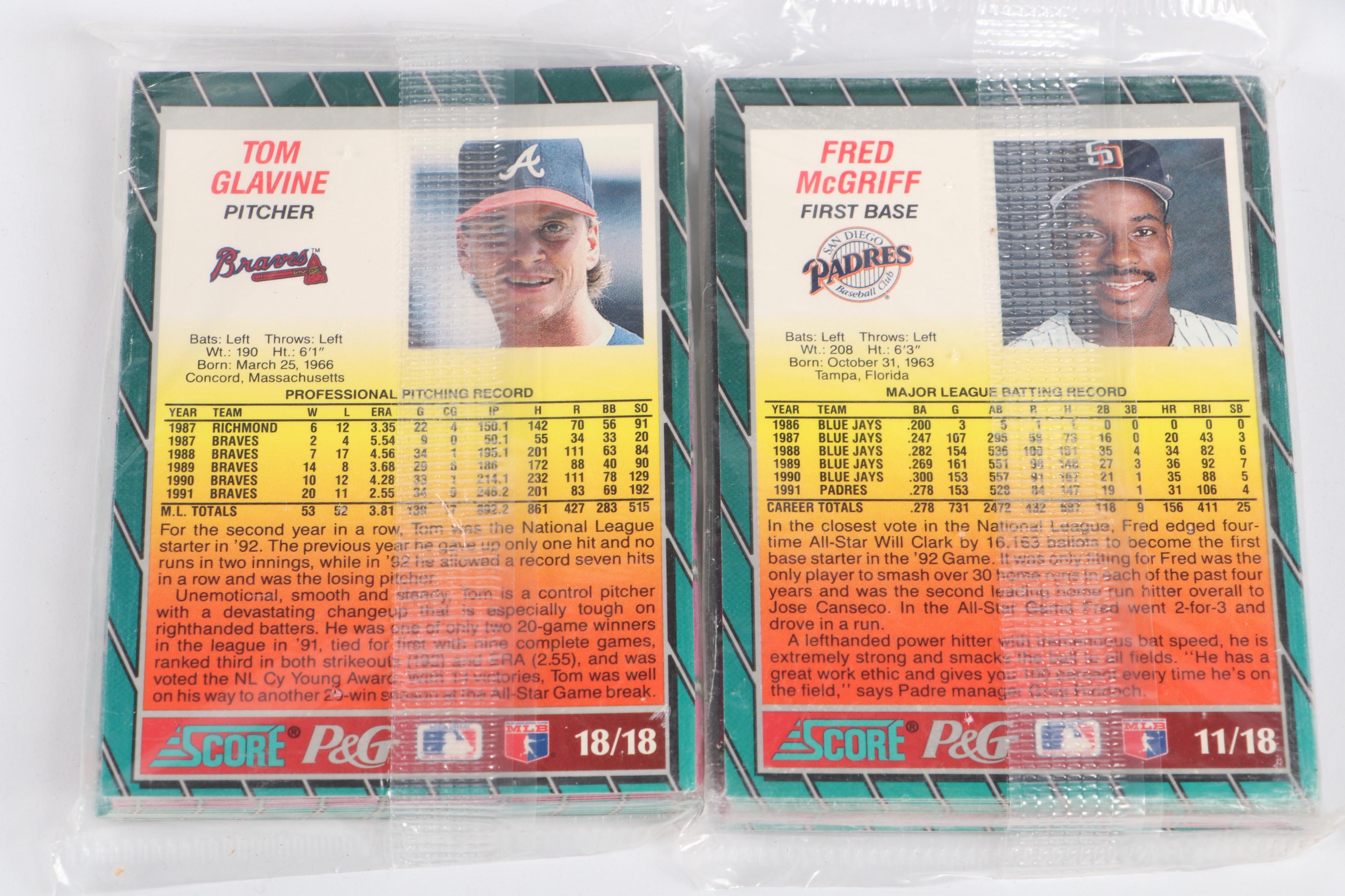 1990 Kahn's Wieners Sealed Cincinnati Reds Baseball Card Packs with More