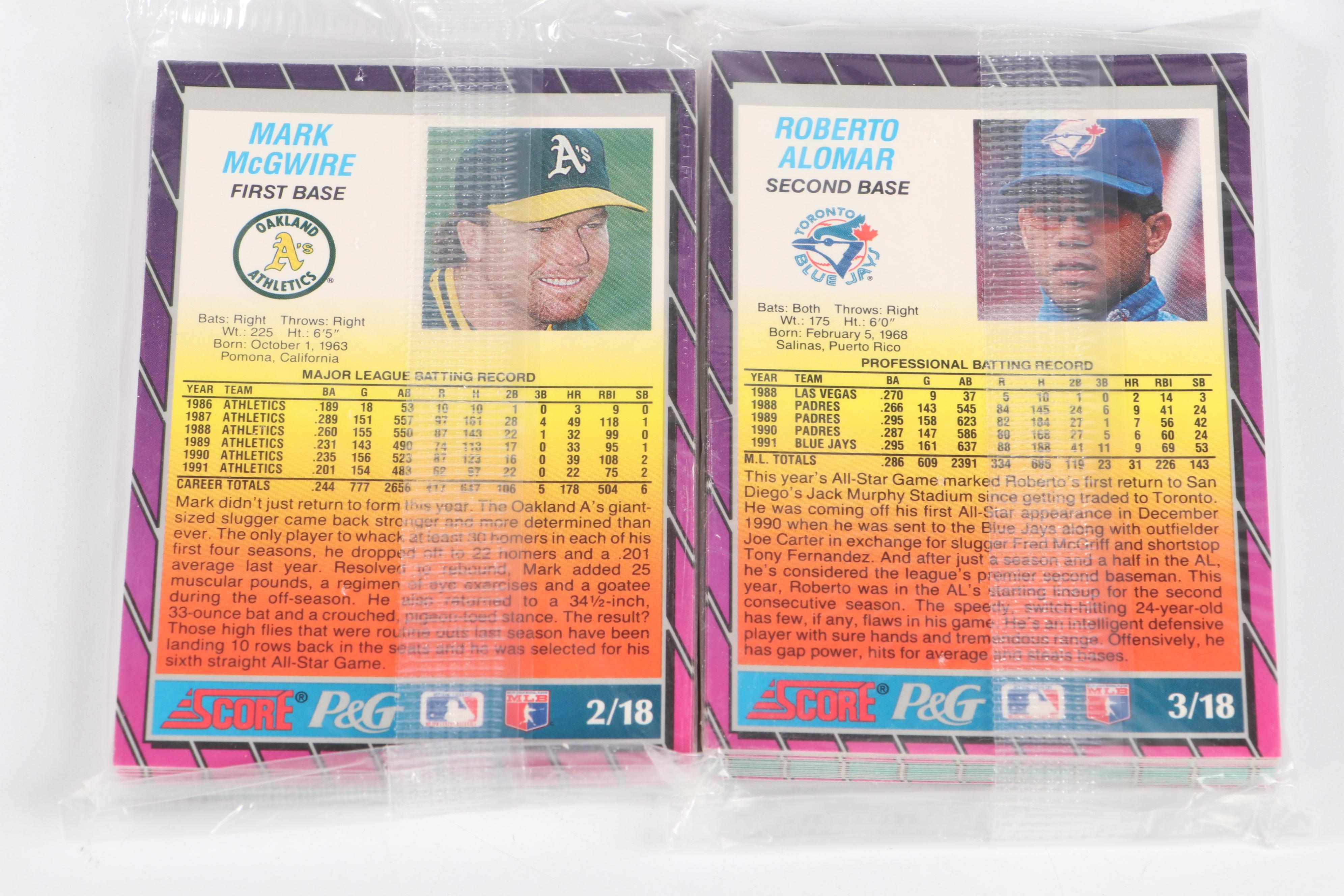 1990 Kahn's Wieners Sealed Cincinnati Reds Baseball Card Packs with More