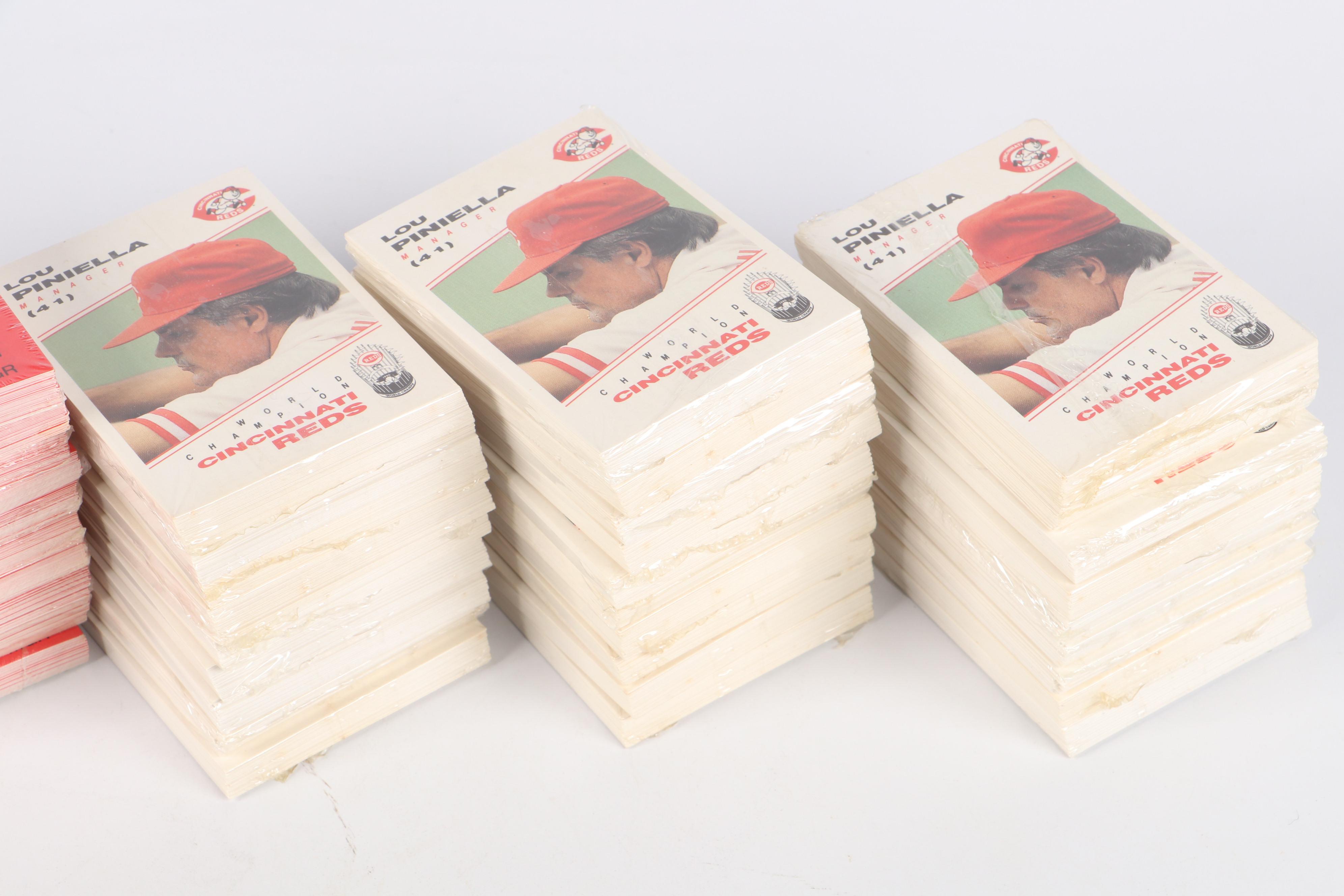 1990 Kahn's Wieners Sealed Cincinnati Reds Baseball Card Packs with More