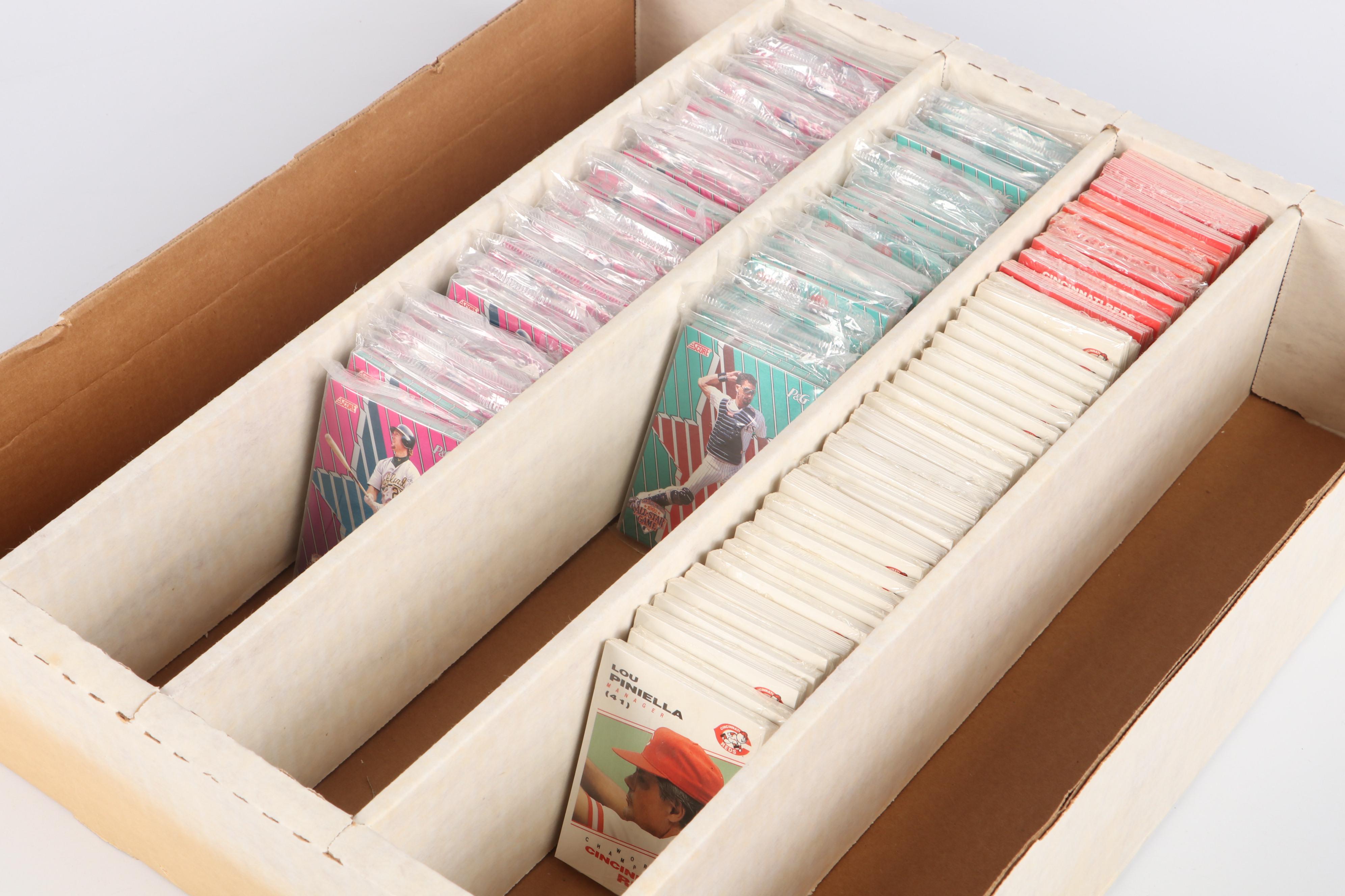 1990 Kahn's Wieners Sealed Cincinnati Reds Baseball Card Packs with More