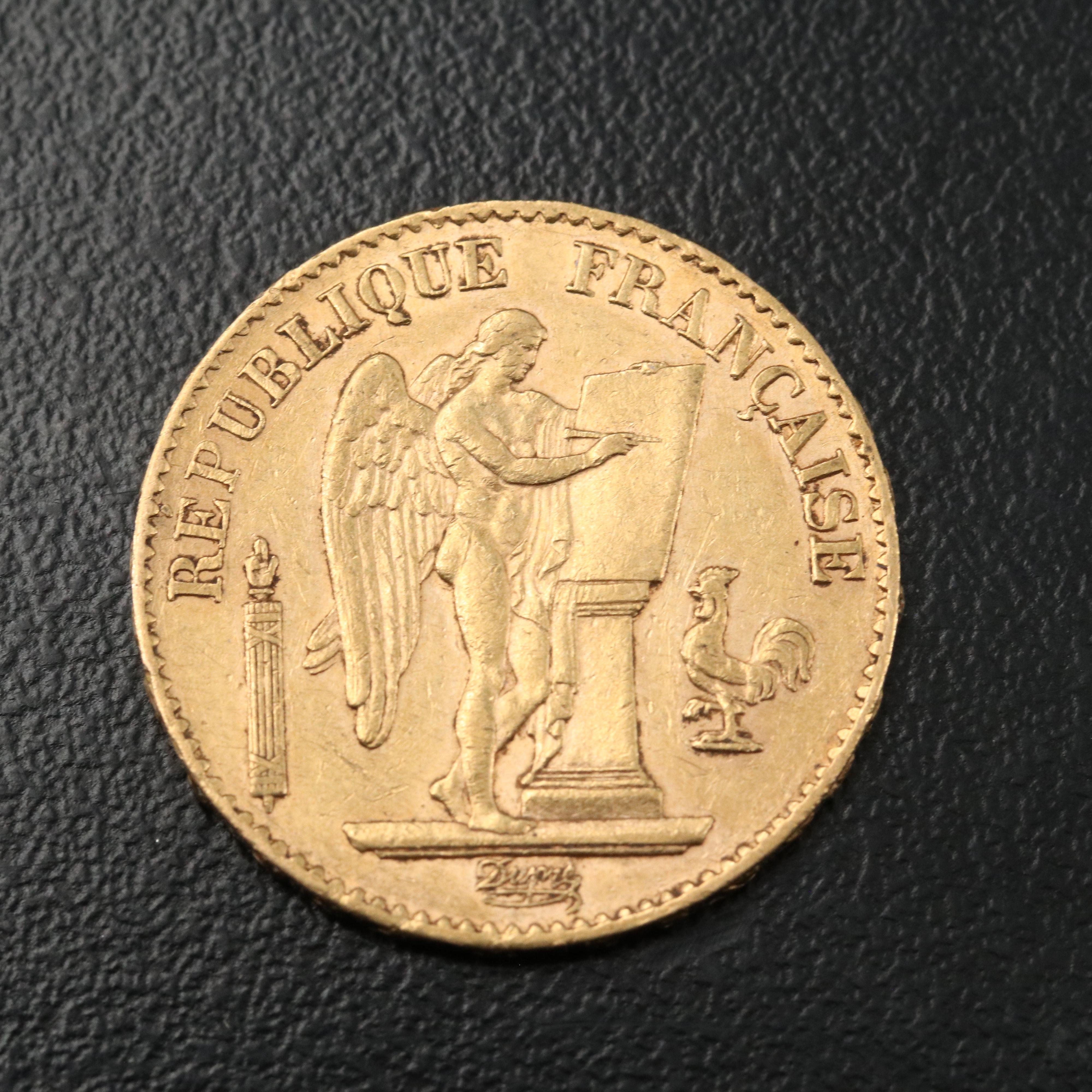 1875 A France Twenty Francs Gold Coin