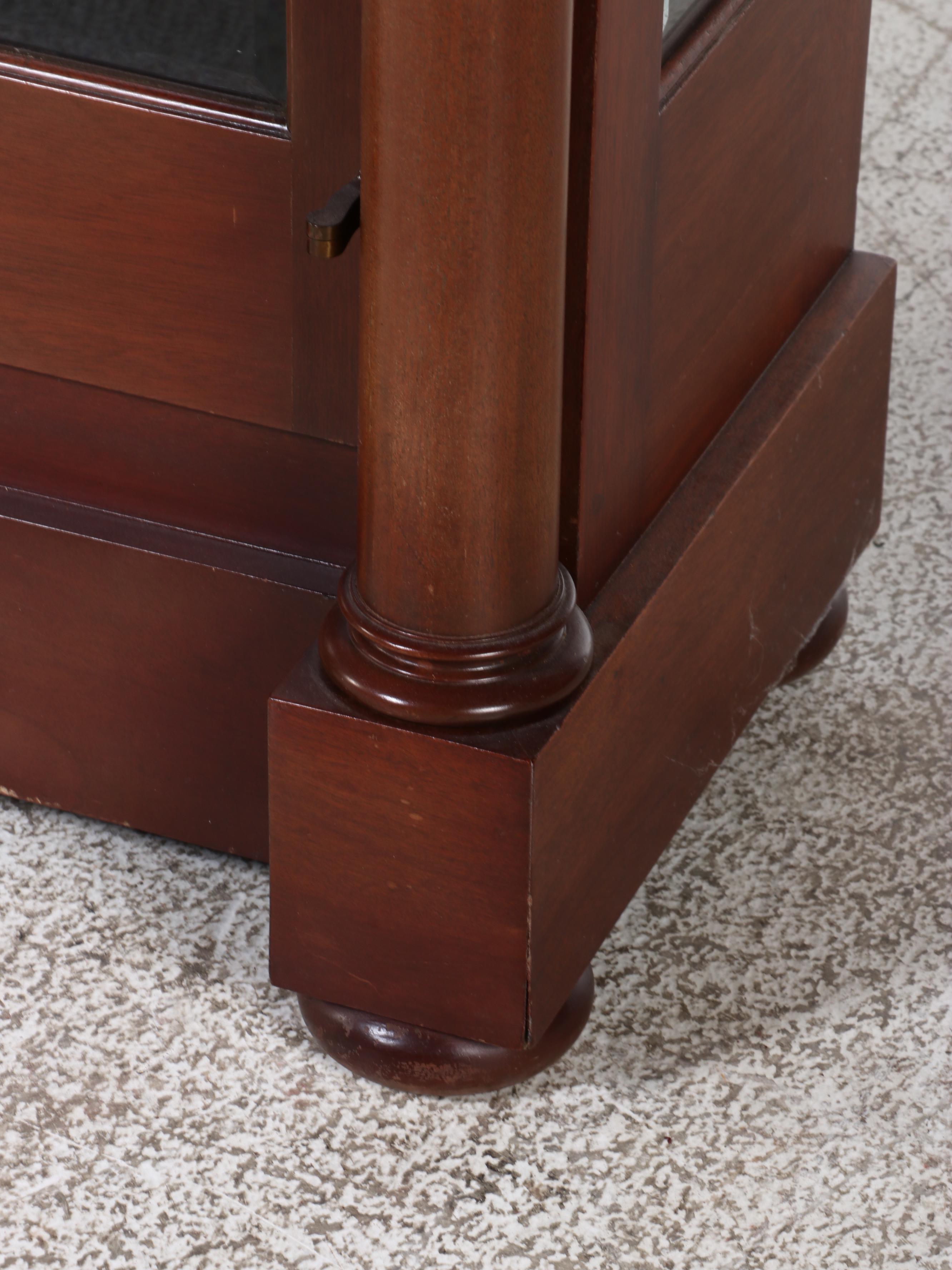 Empire Style Mahogany Arch Top Grandfather Clock