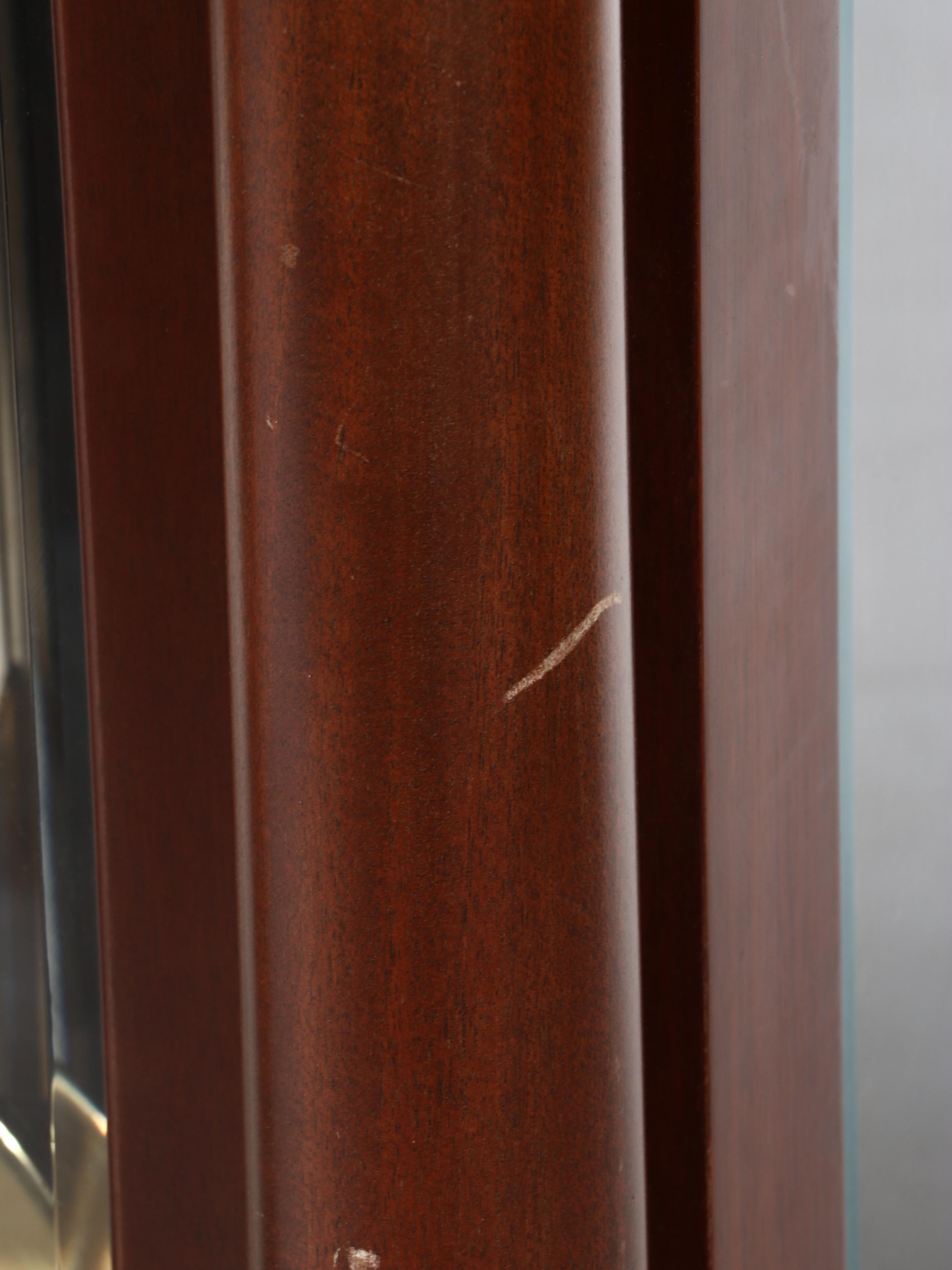 Empire Style Mahogany Arch Top Grandfather Clock