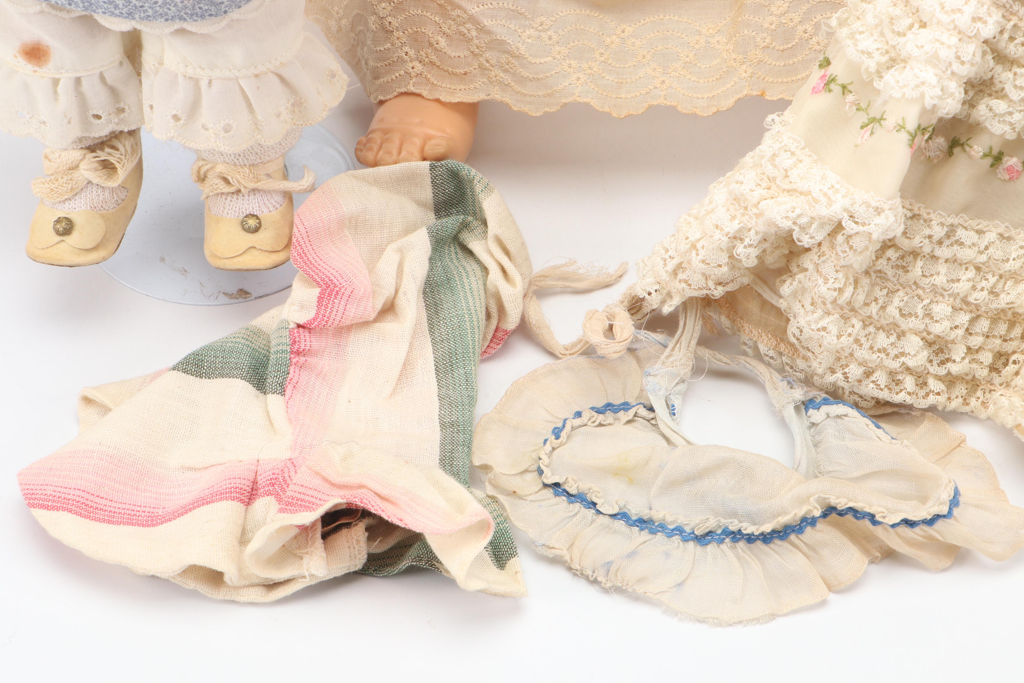 Arranbee Baby Doll with Effanbee and Other Doll, Mid to Late 20th Century