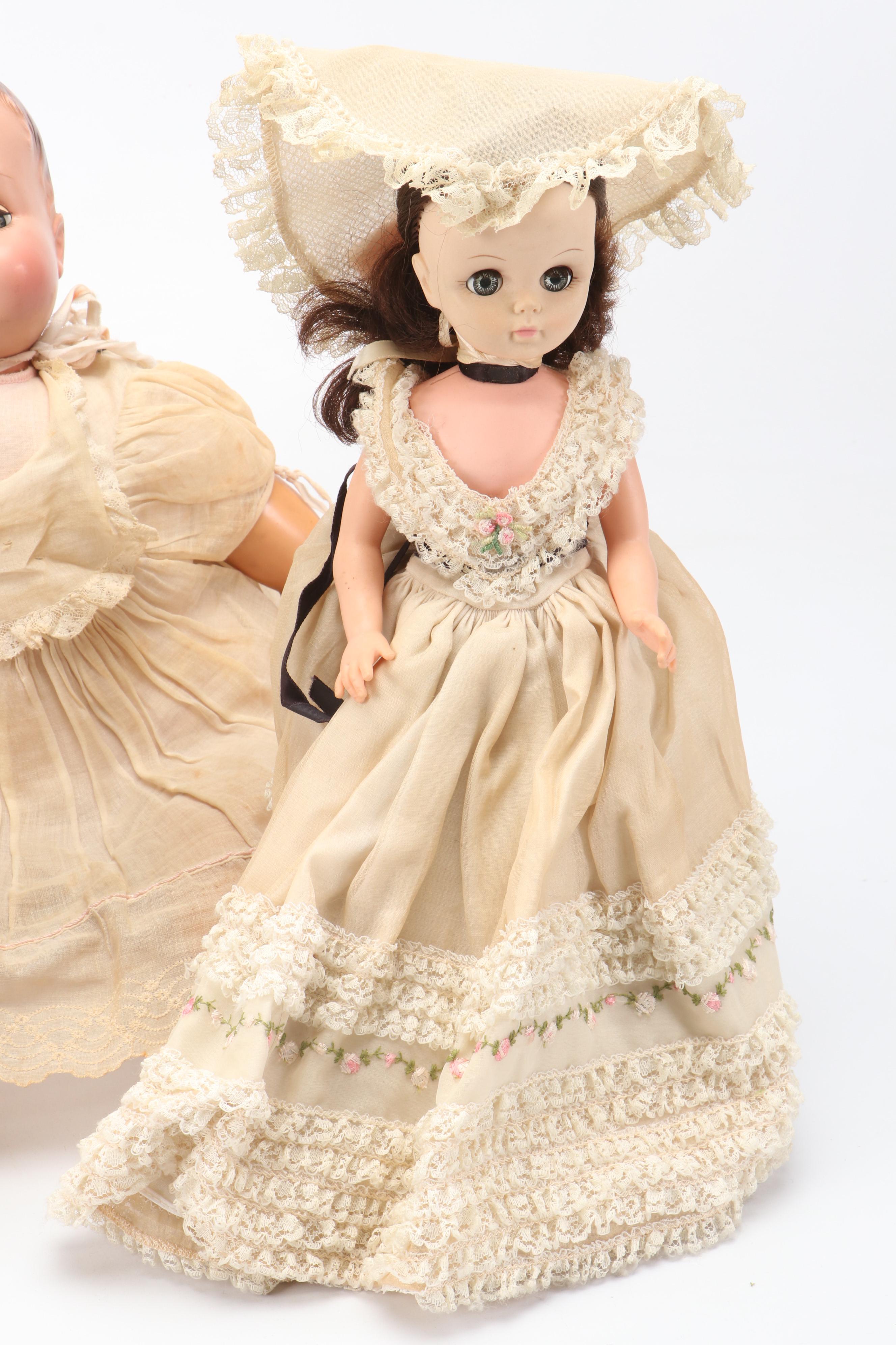 Arranbee Baby Doll with Effanbee and Other Doll, Mid to Late 20th Century