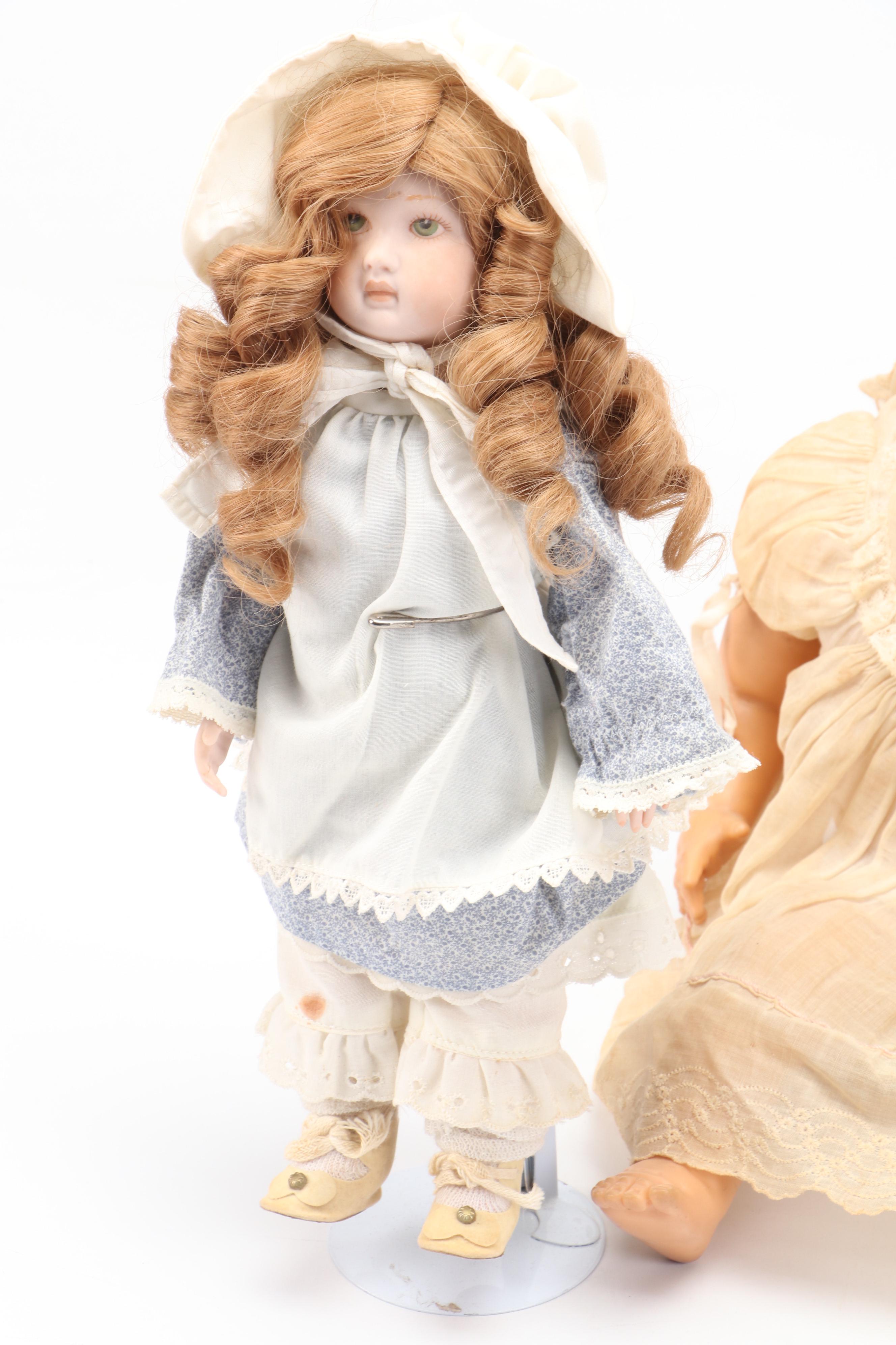 Arranbee Baby Doll with Effanbee and Other Doll, Mid to Late 20th Century