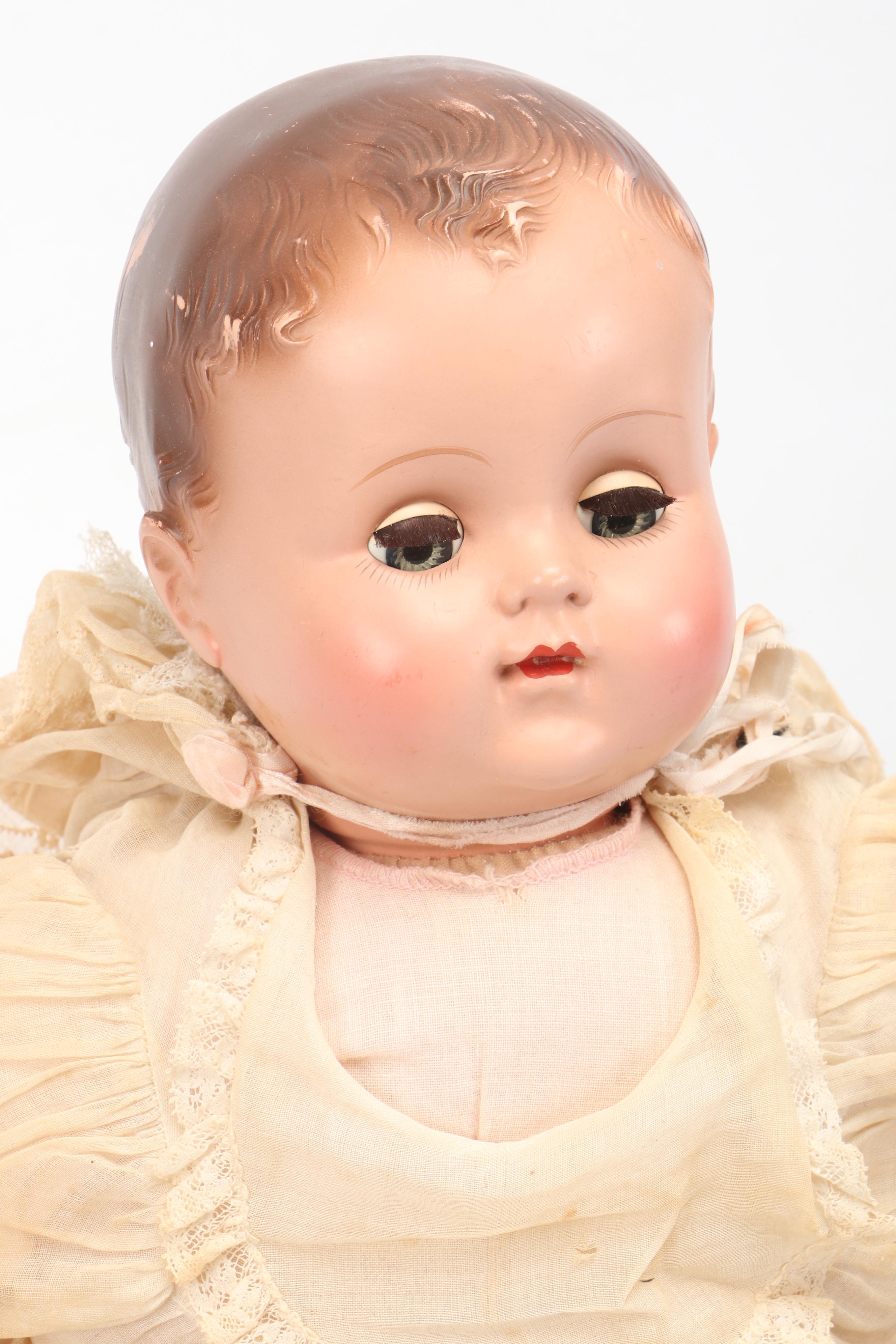 Arranbee Baby Doll with Effanbee and Other Doll, Mid to Late 20th Century