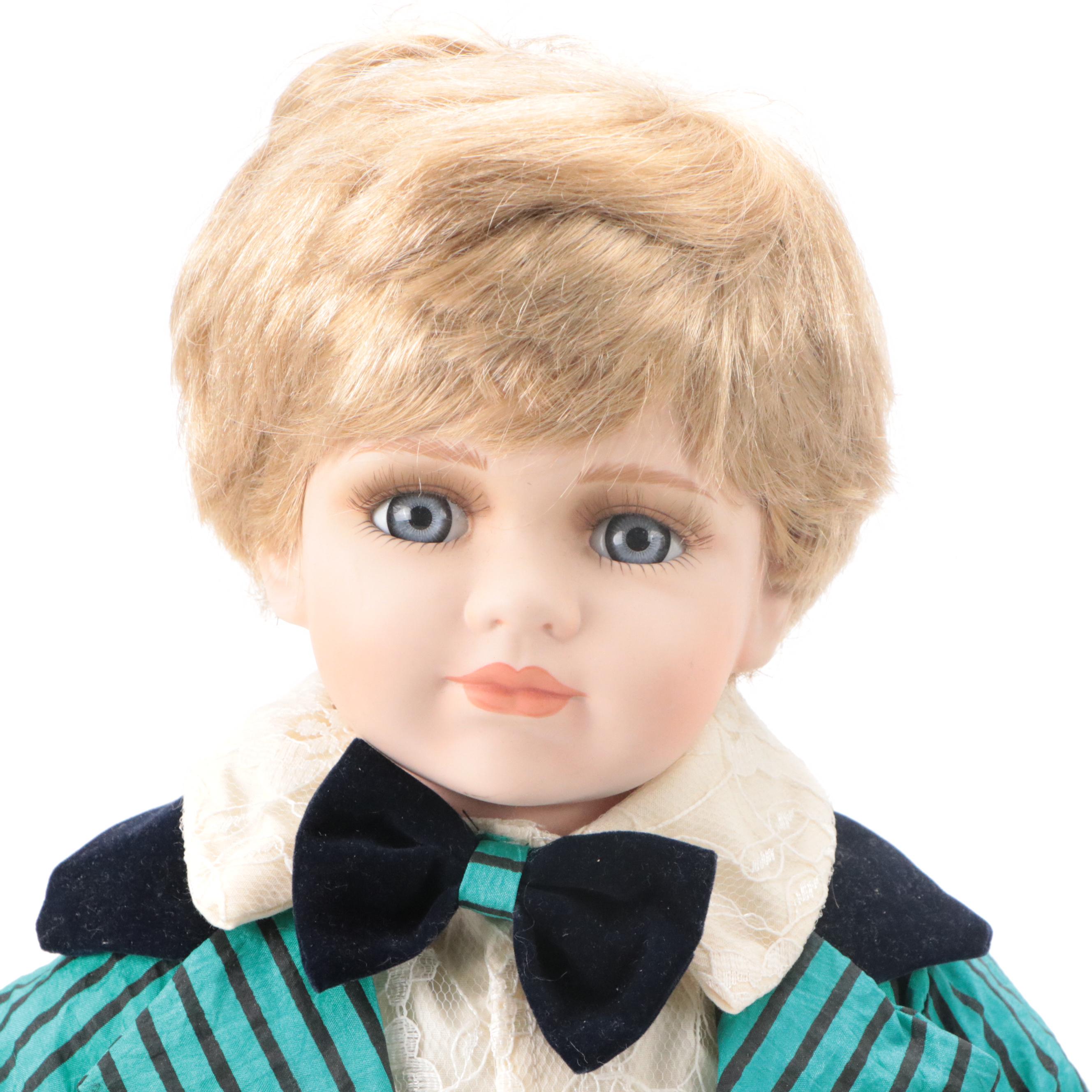 Show-Stoppers "Shawn" and "Sharon" Porcelain Collector Dolls