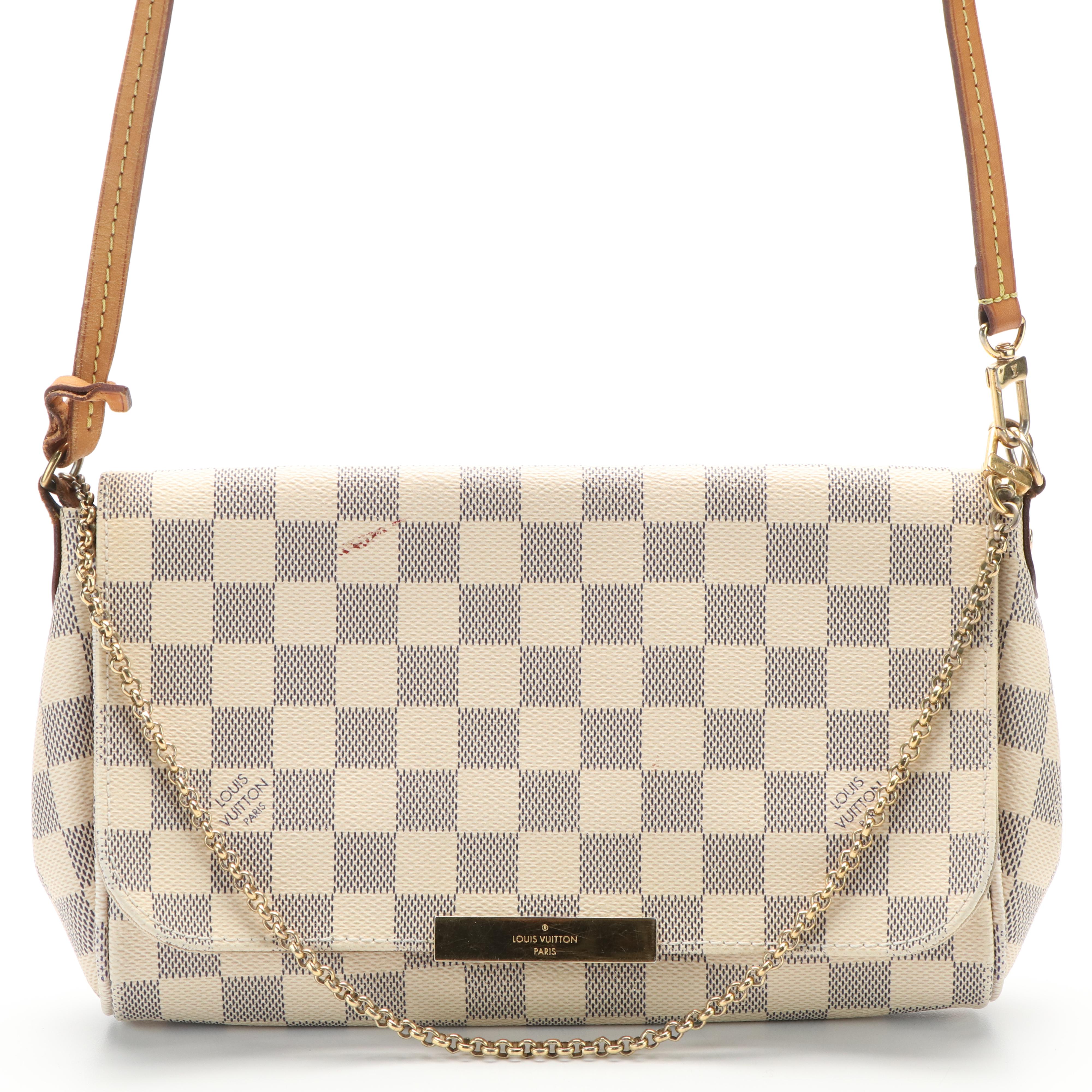 Louis Vuitton Favorite Shoulder Bag in Damier Azur Coated Canvas