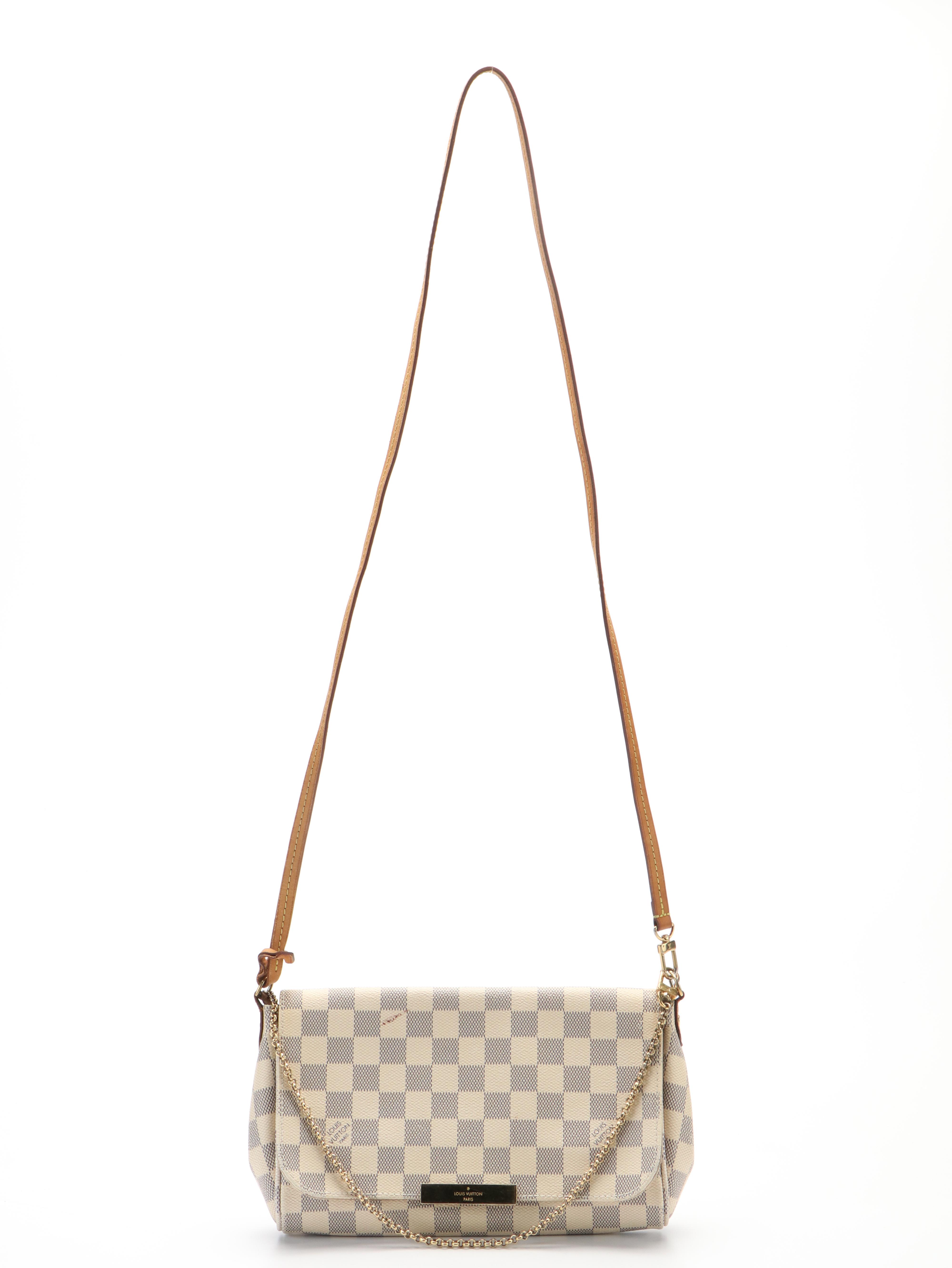 Louis Vuitton Favorite Shoulder Bag in Damier Azur Coated Canvas