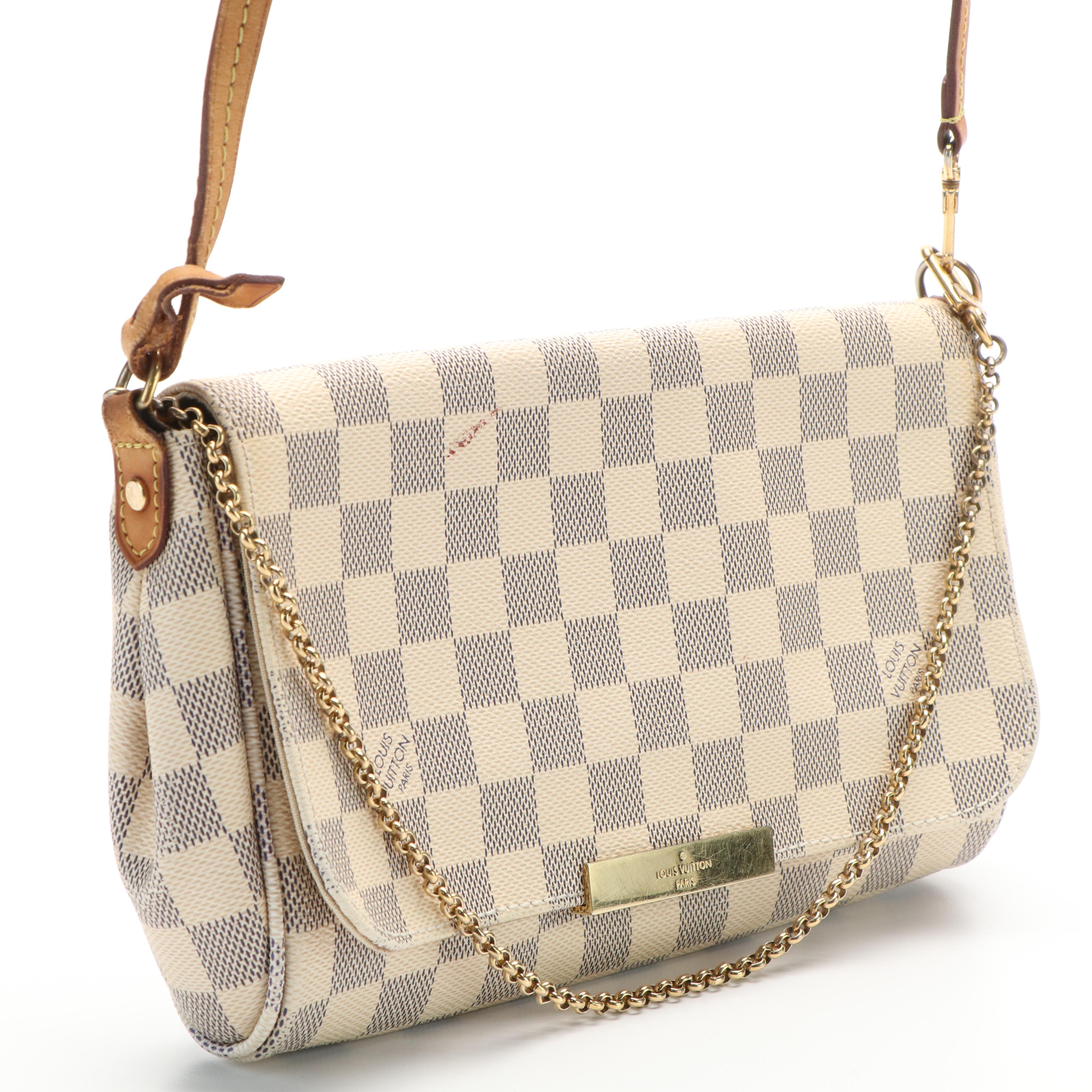 Louis Vuitton Favorite Shoulder Bag in Damier Azur Coated Canvas