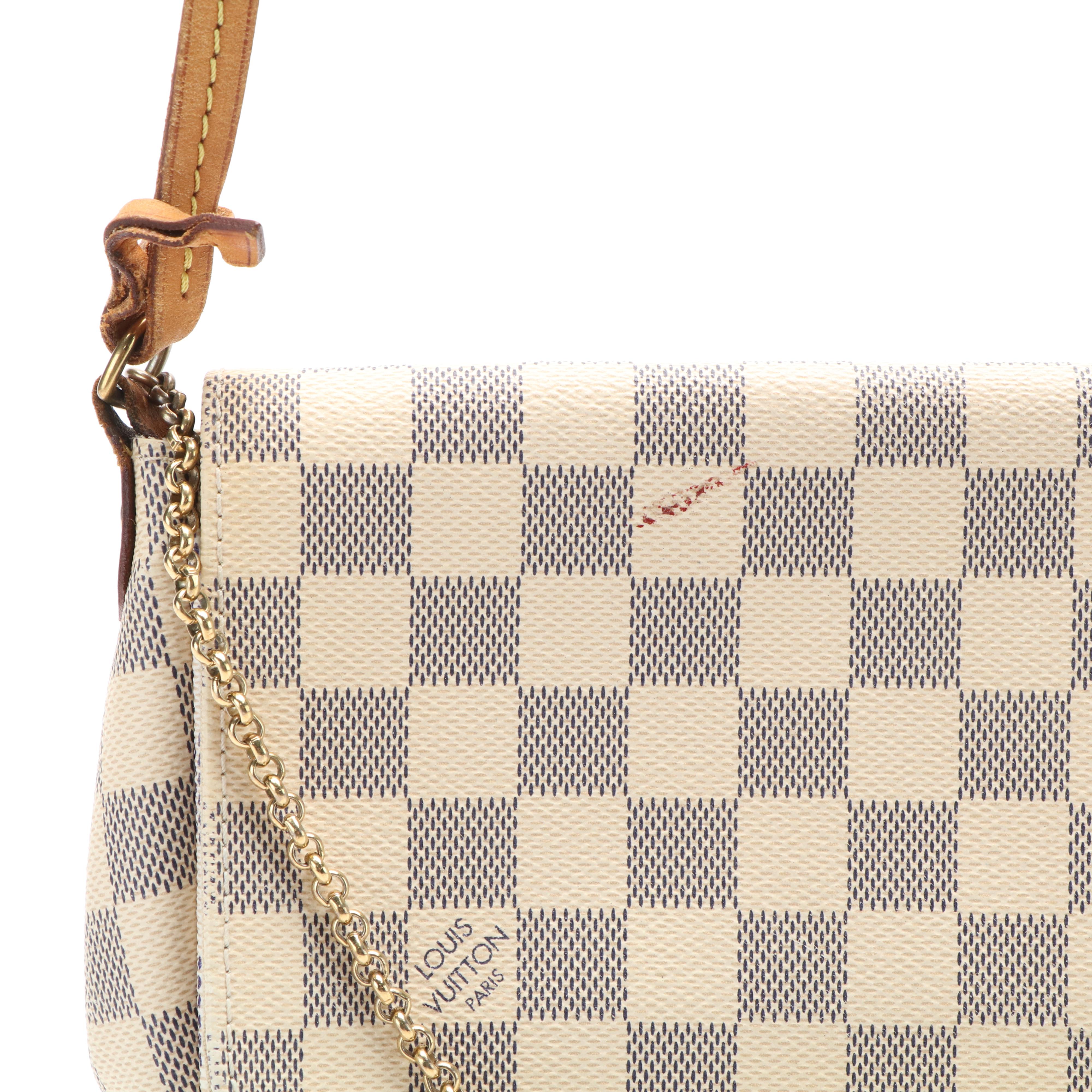Louis Vuitton Favorite Shoulder Bag in Damier Azur Coated Canvas