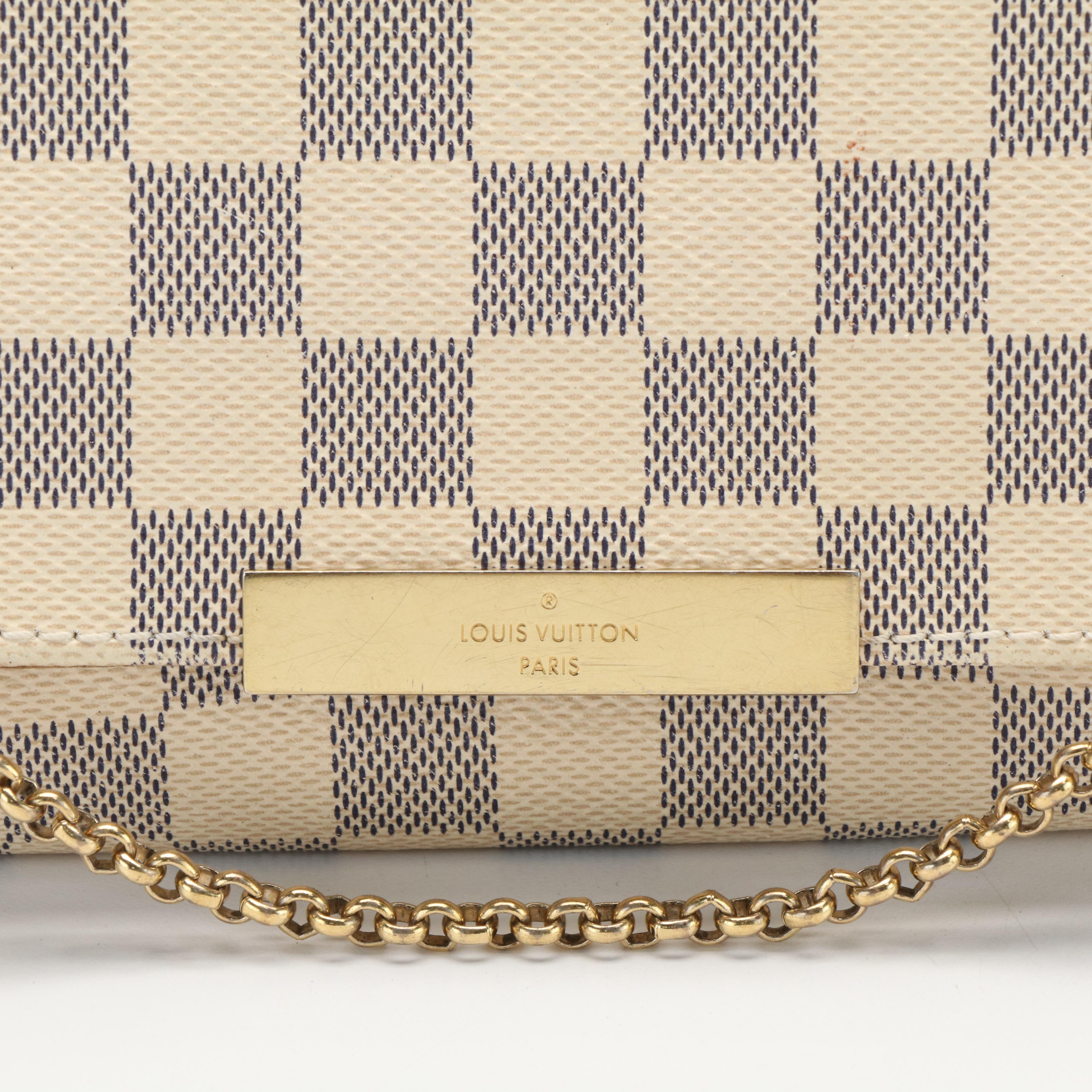 Louis Vuitton Favorite Shoulder Bag in Damier Azur Coated Canvas