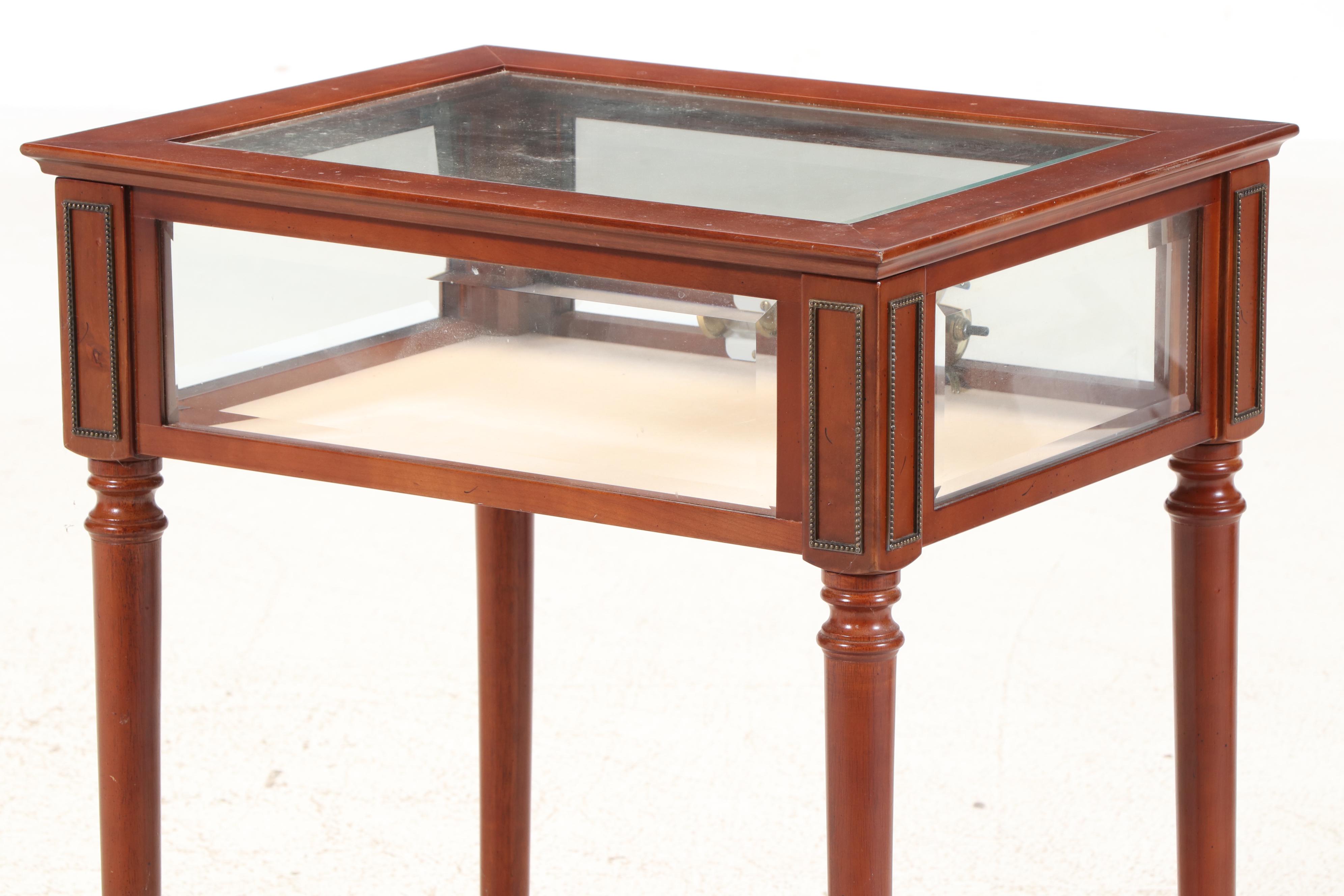 The Bombay Company Federal Style Cherrywood-Stained Vitrine Side Table