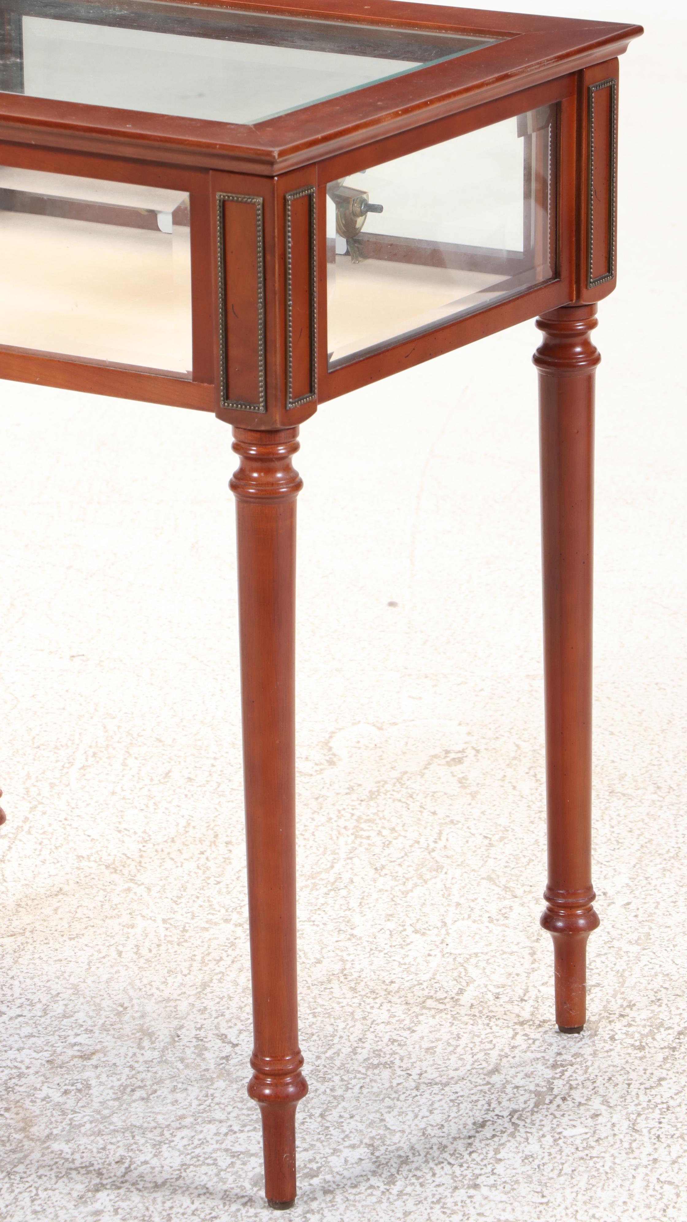 The Bombay Company Federal Style Cherrywood-Stained Vitrine Side Table