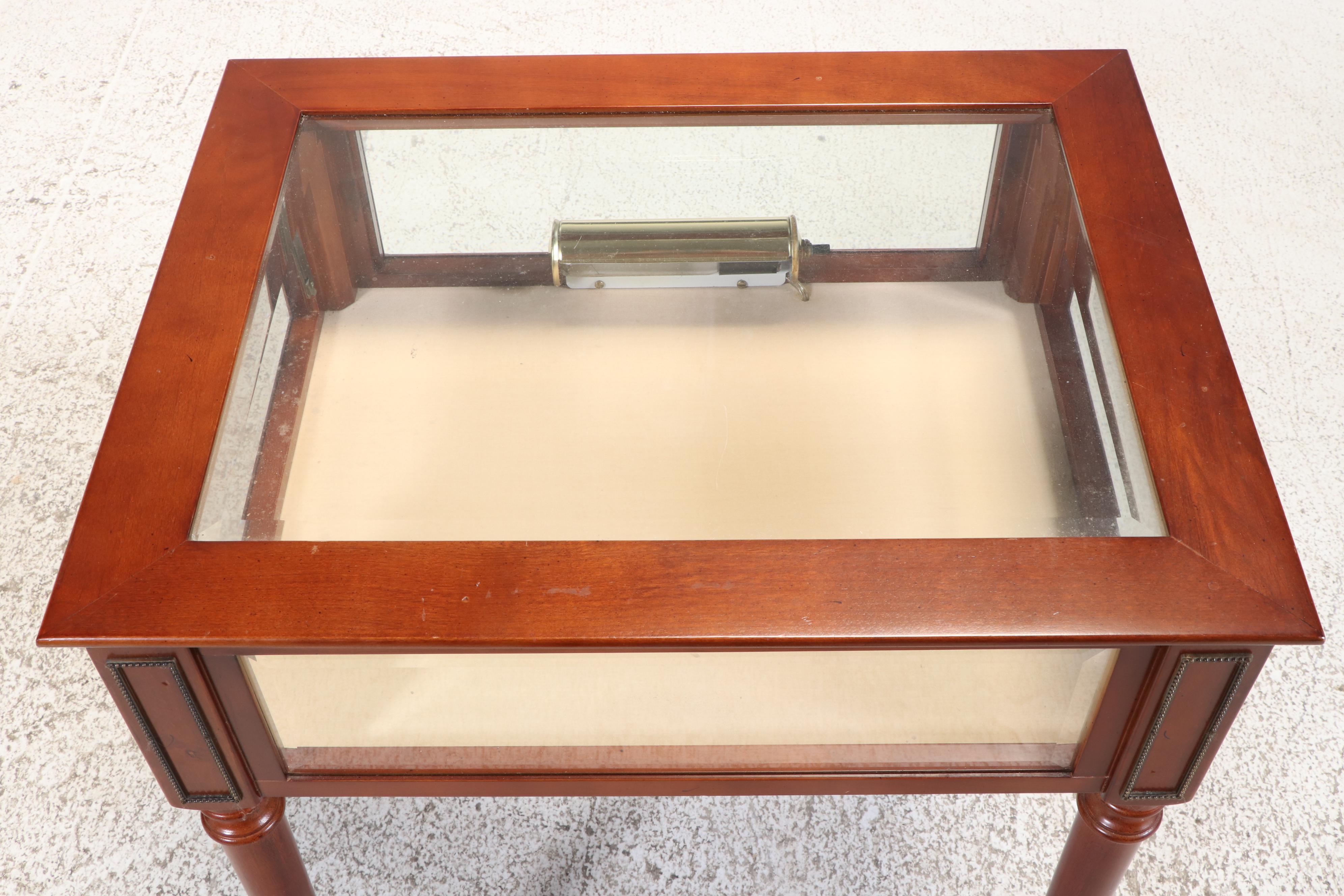 The Bombay Company Federal Style Cherrywood-Stained Vitrine Side Table