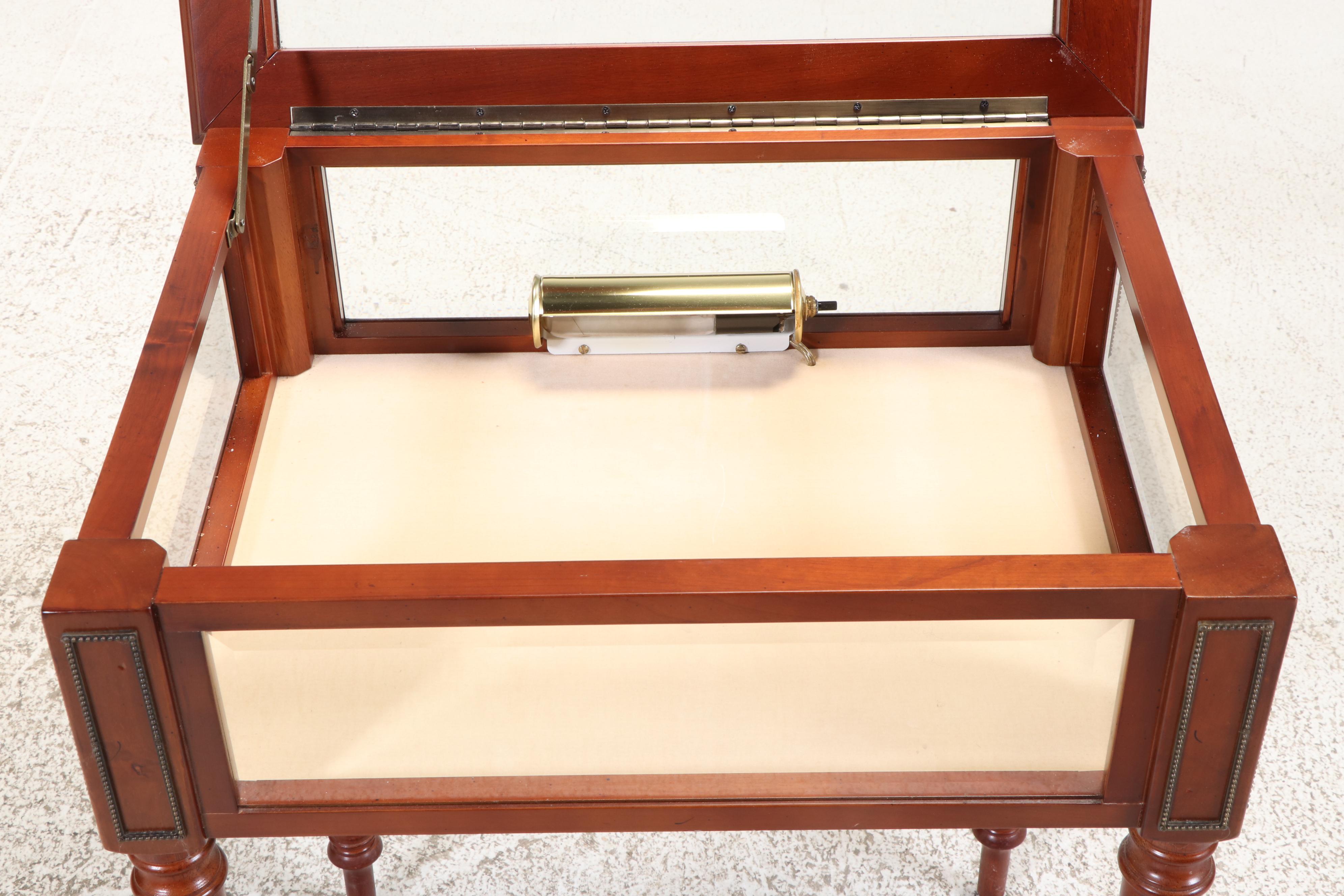 The Bombay Company Federal Style Cherrywood-Stained Vitrine Side Table