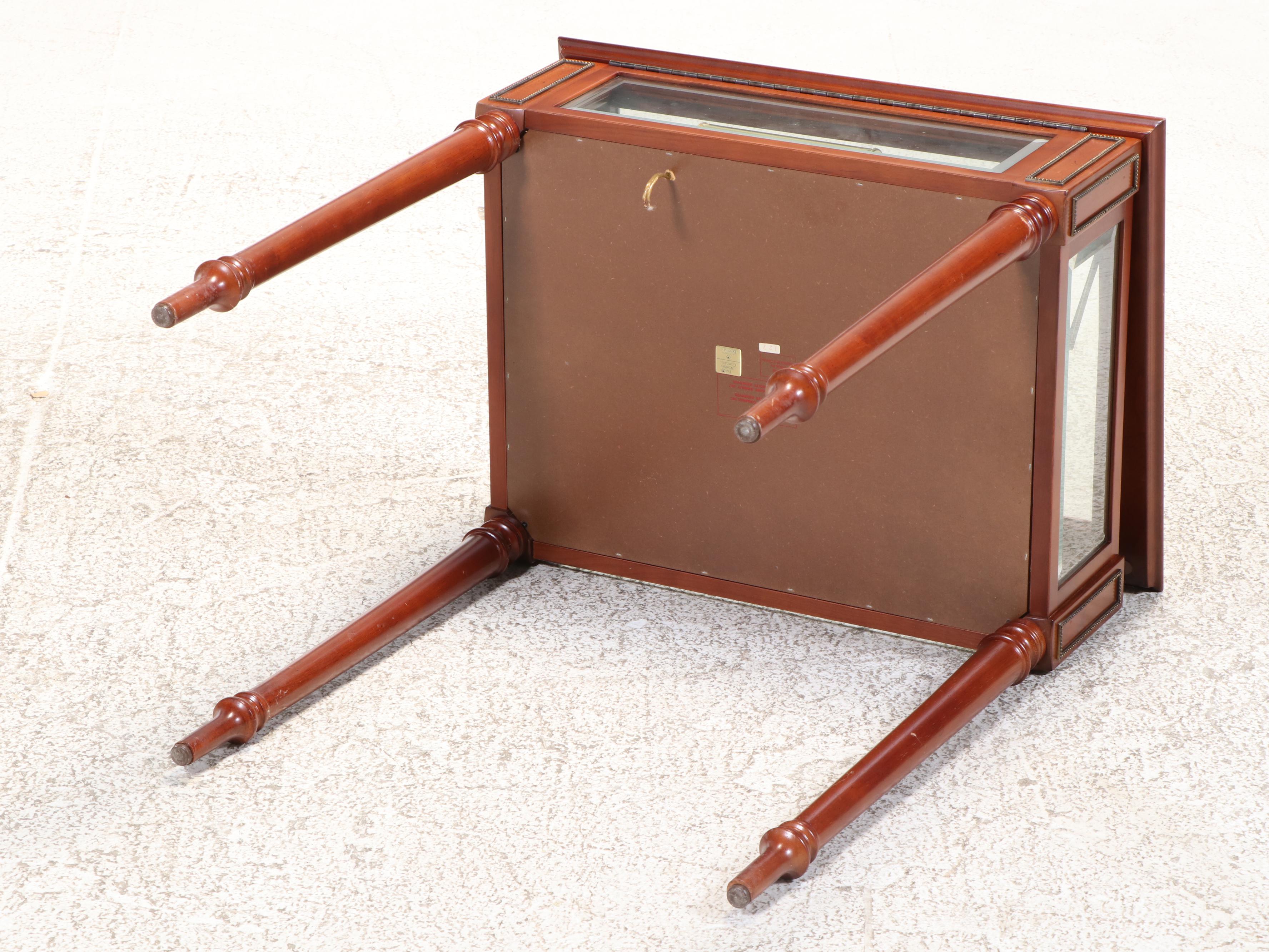 The Bombay Company Federal Style Cherrywood-Stained Vitrine Side Table