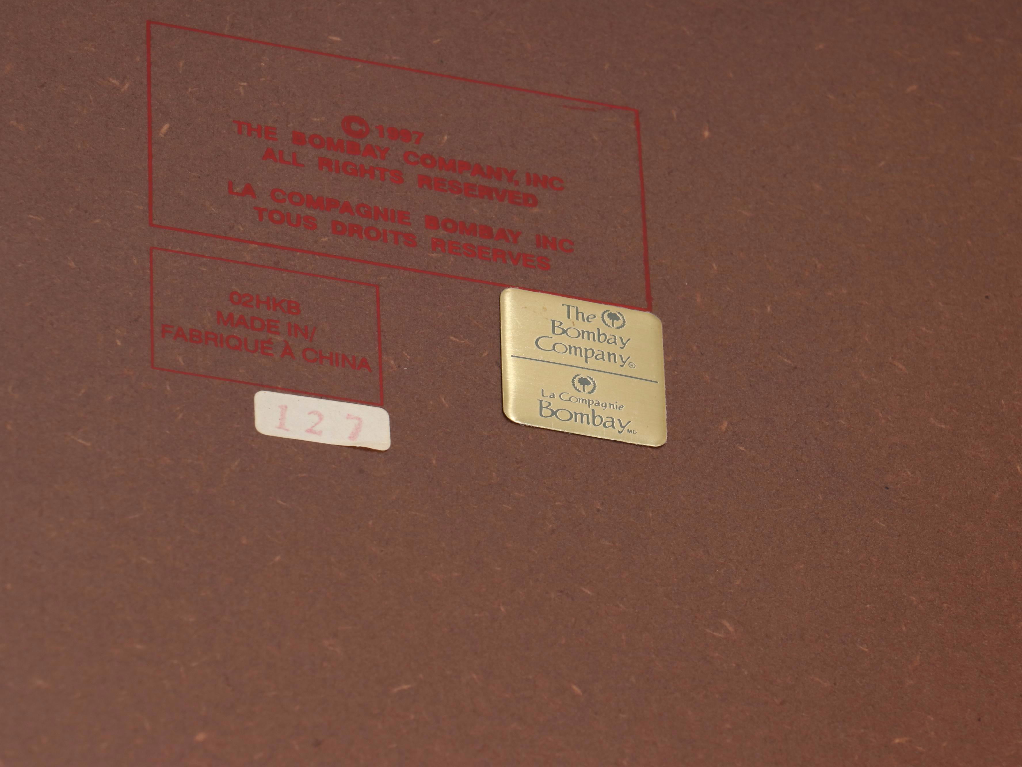 The Bombay Company Federal Style Cherrywood-Stained Vitrine Side Table