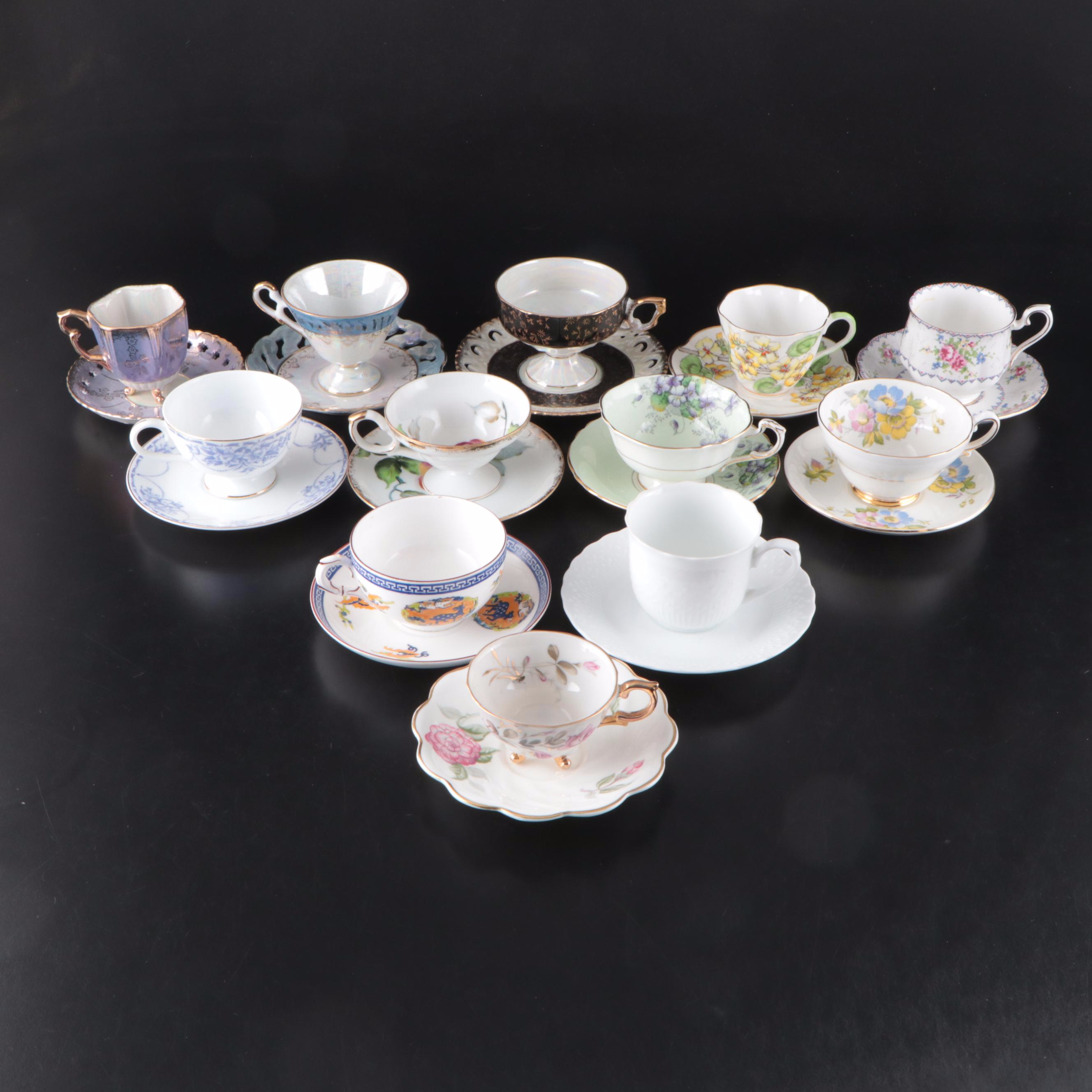 Royal Worcester, Royal Albert, Paragon, and More Teacups and Saucers
