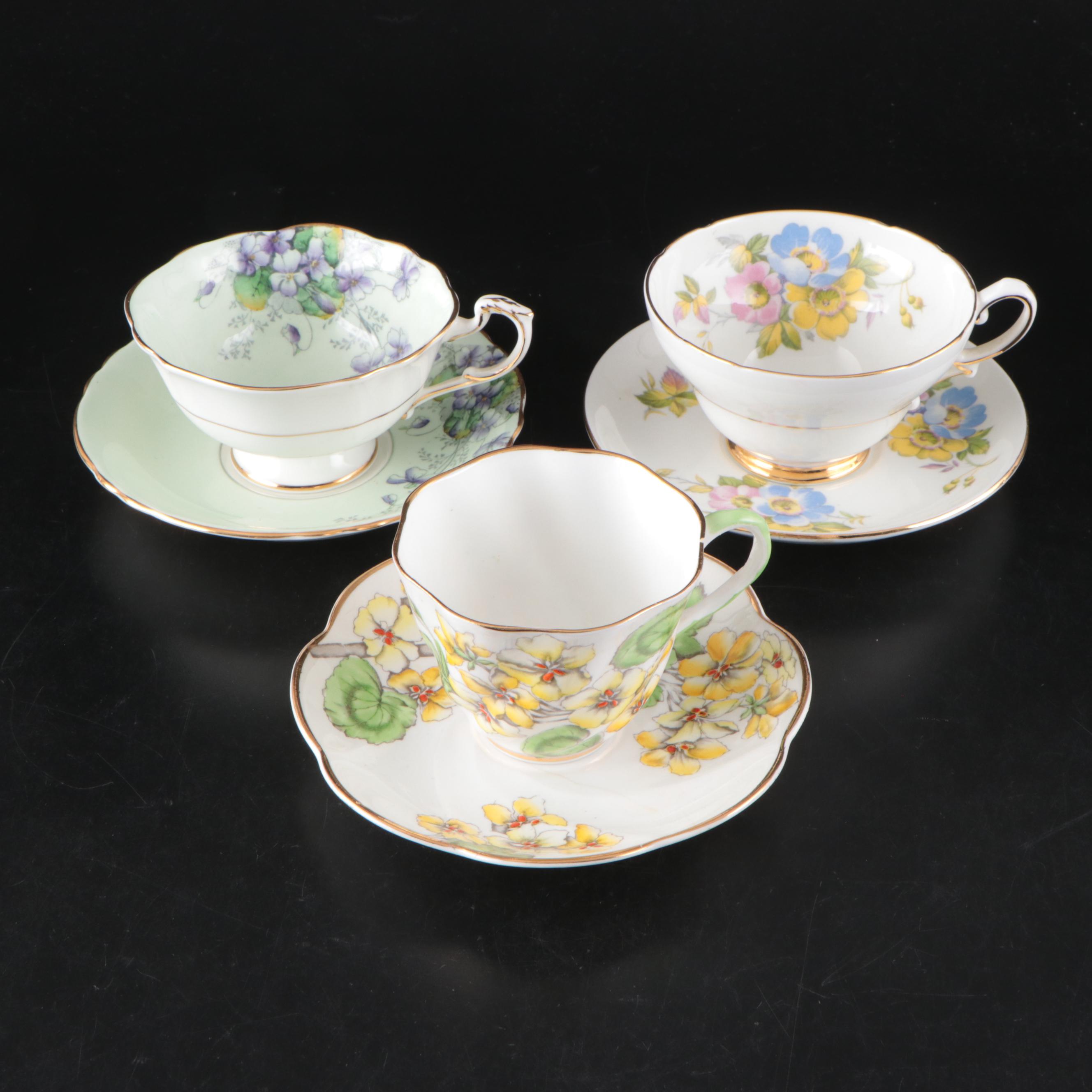 Royal Worcester, Royal Albert, Paragon, and More Teacups and Saucers