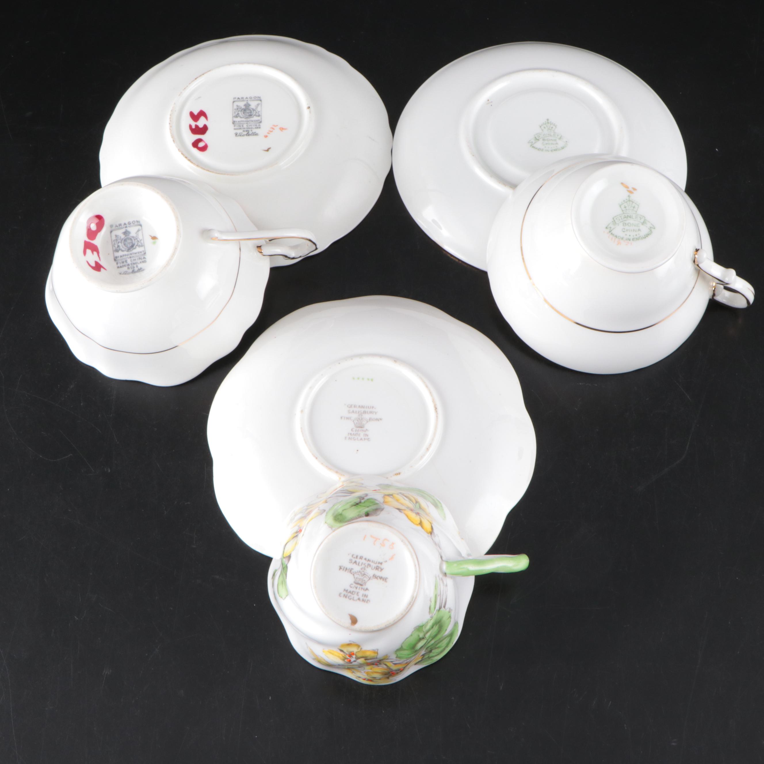 Royal Worcester, Royal Albert, Paragon, and More Teacups and Saucers