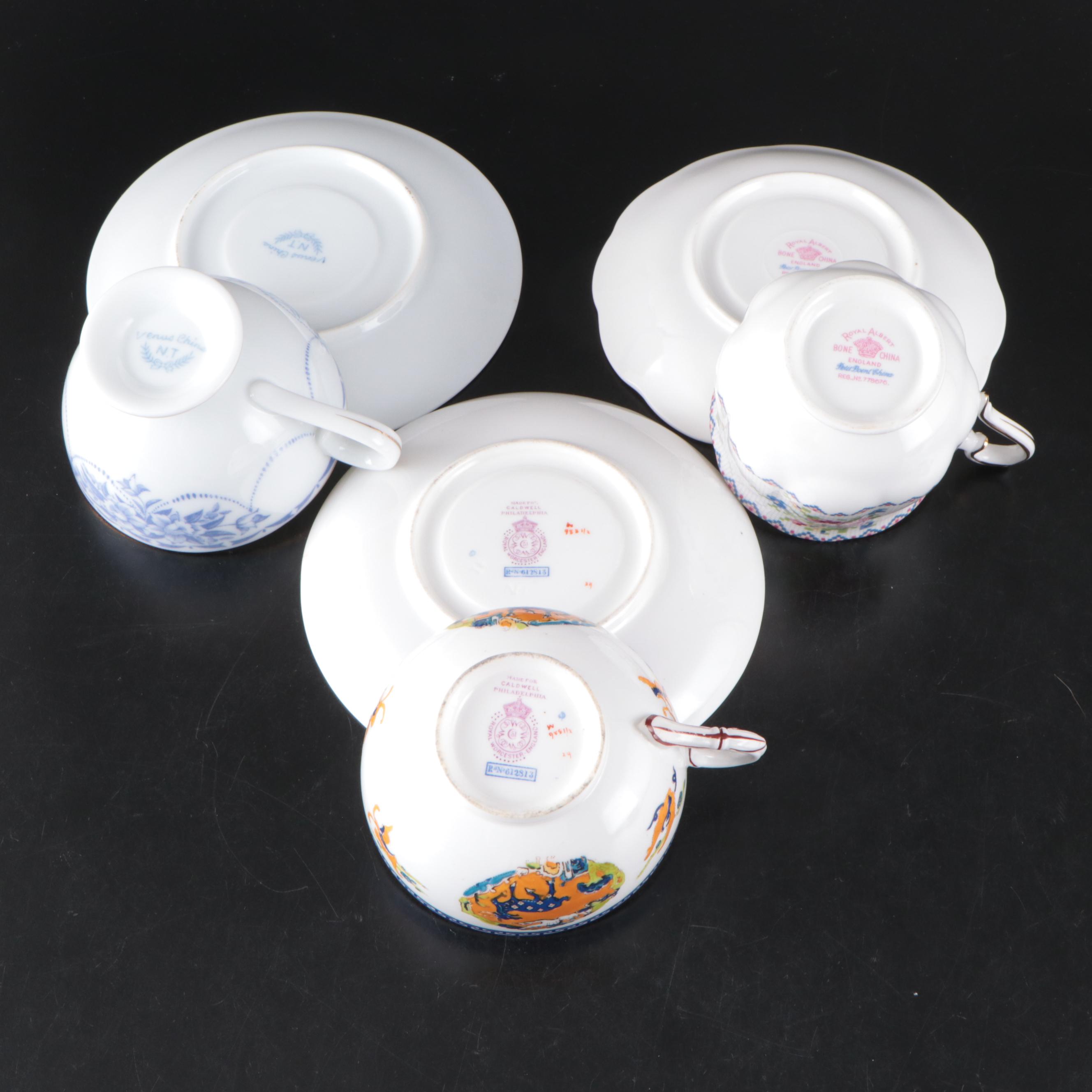 Royal Worcester, Royal Albert, Paragon, and More Teacups and Saucers