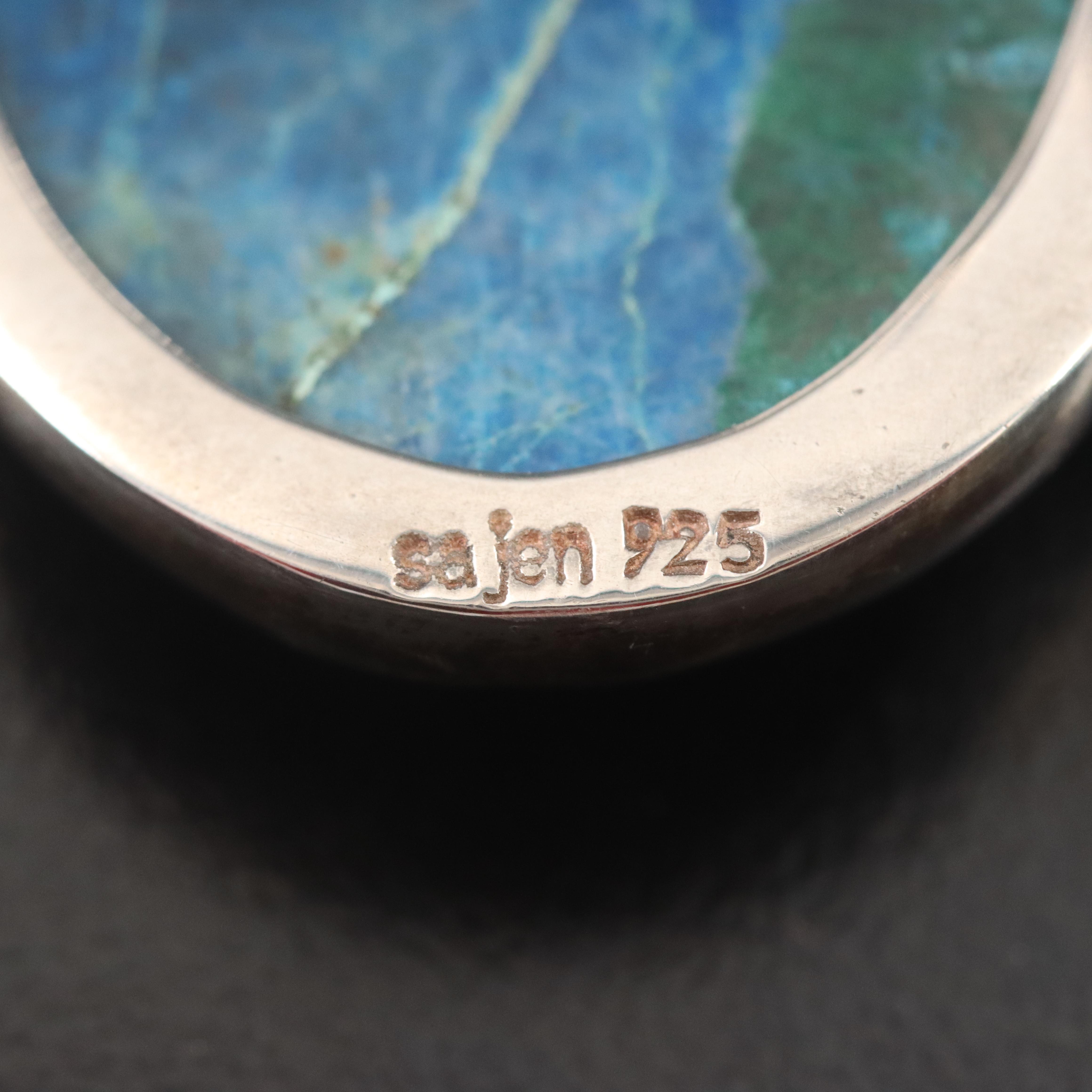 Sajen Sterling Eilat Stone Bezel Set Bracelet