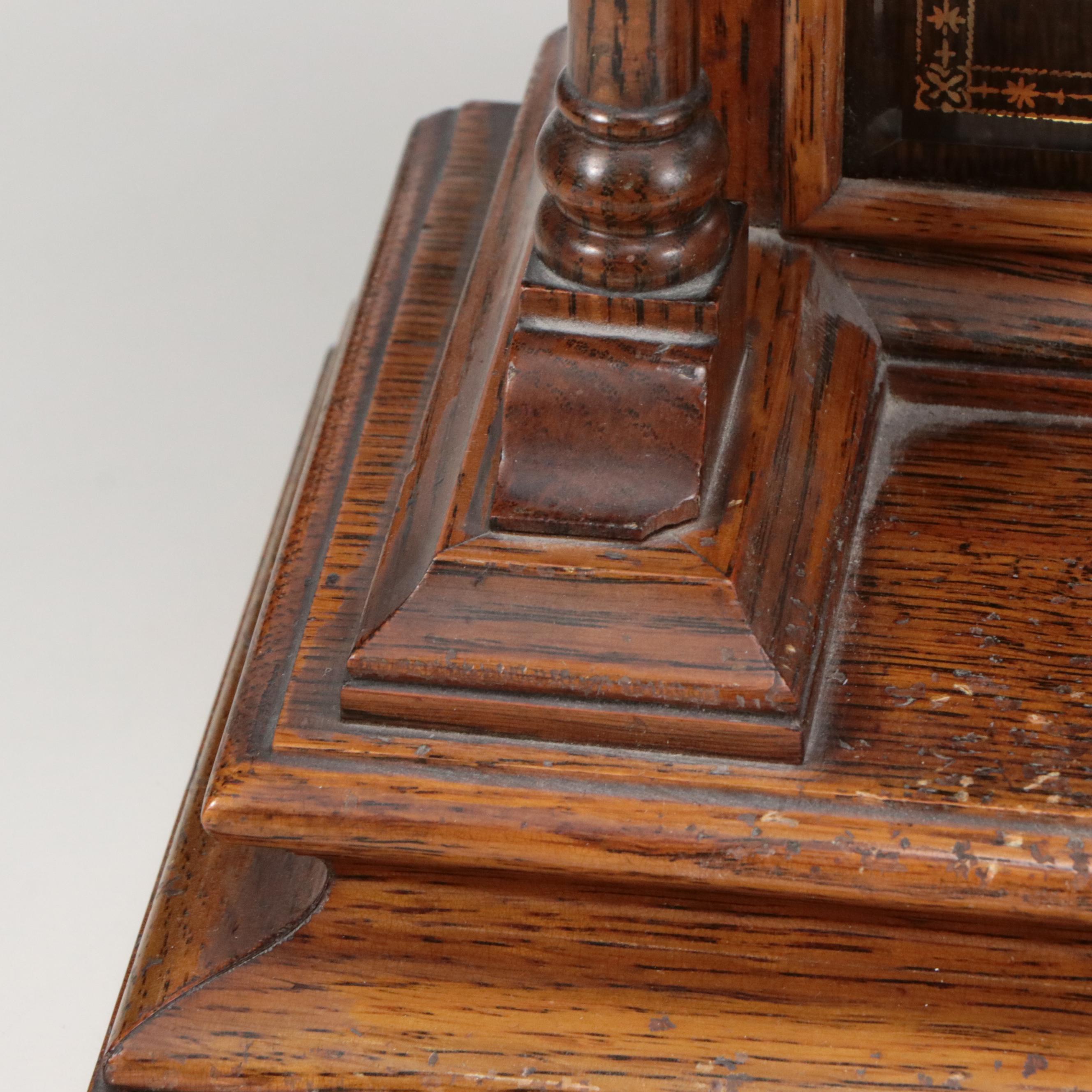 E. N. Welch "Khedive" Quartersawn Oak Mantle Clock, Circa 1880s