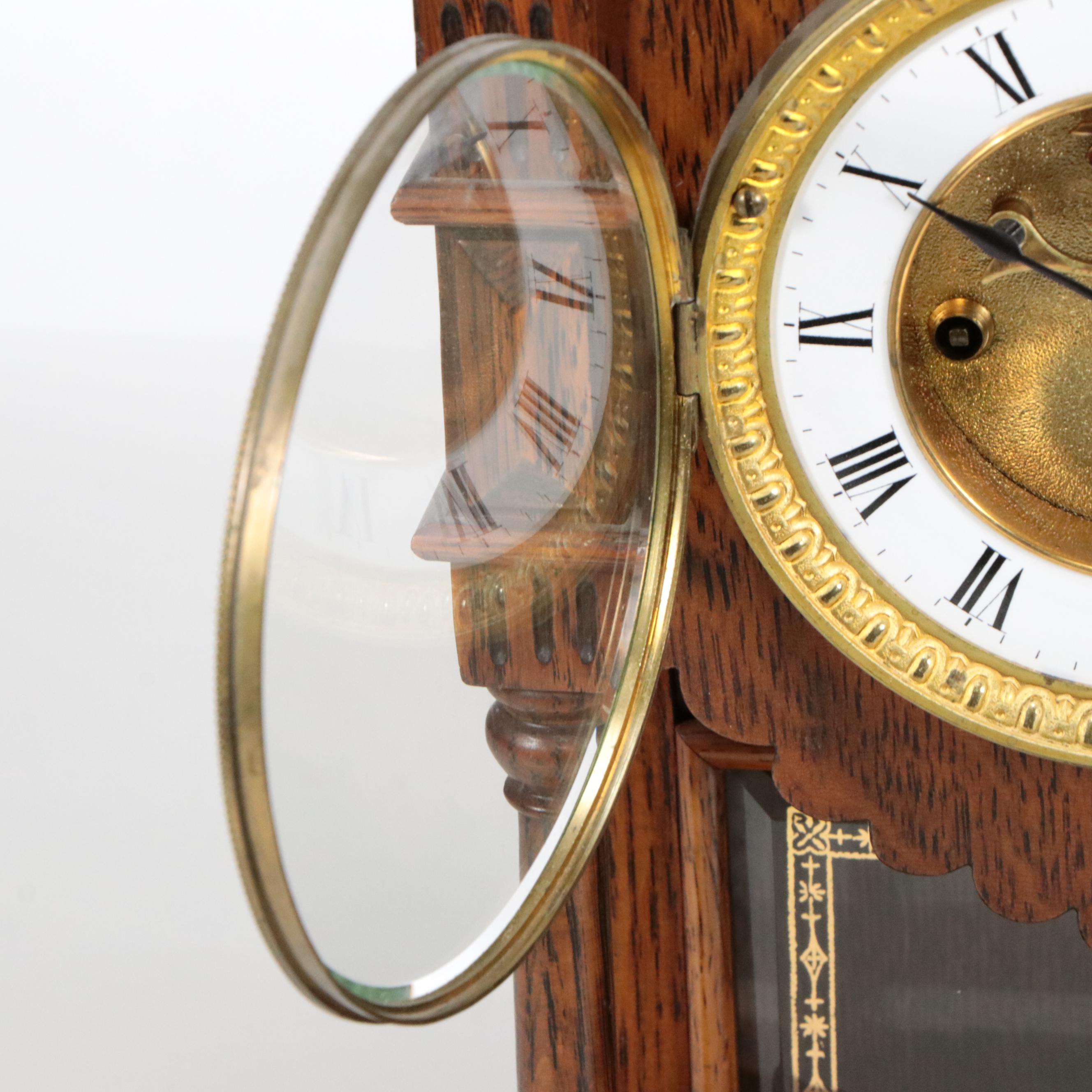 E. N. Welch "Khedive" Quartersawn Oak Mantle Clock, Circa 1880s