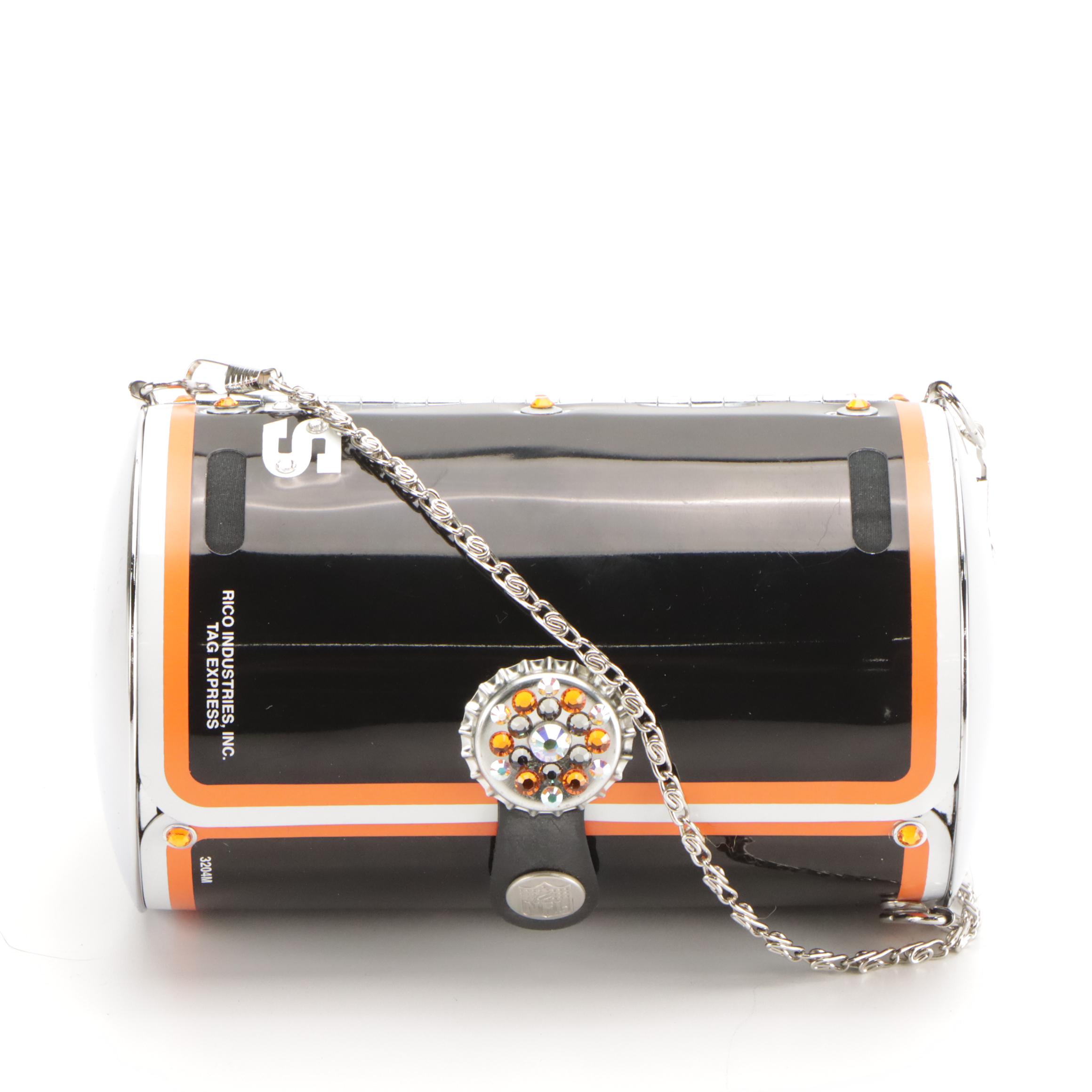 RoadFlair by Littlearth NFL Cincinnati Bengals Purse with Swarovski Crystals
