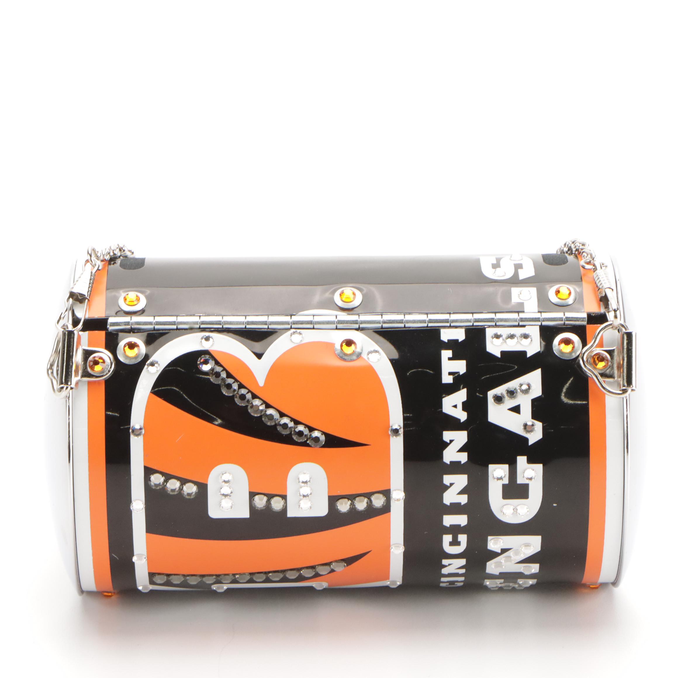 RoadFlair by Littlearth NFL Cincinnati Bengals Purse with Swarovski Crystals