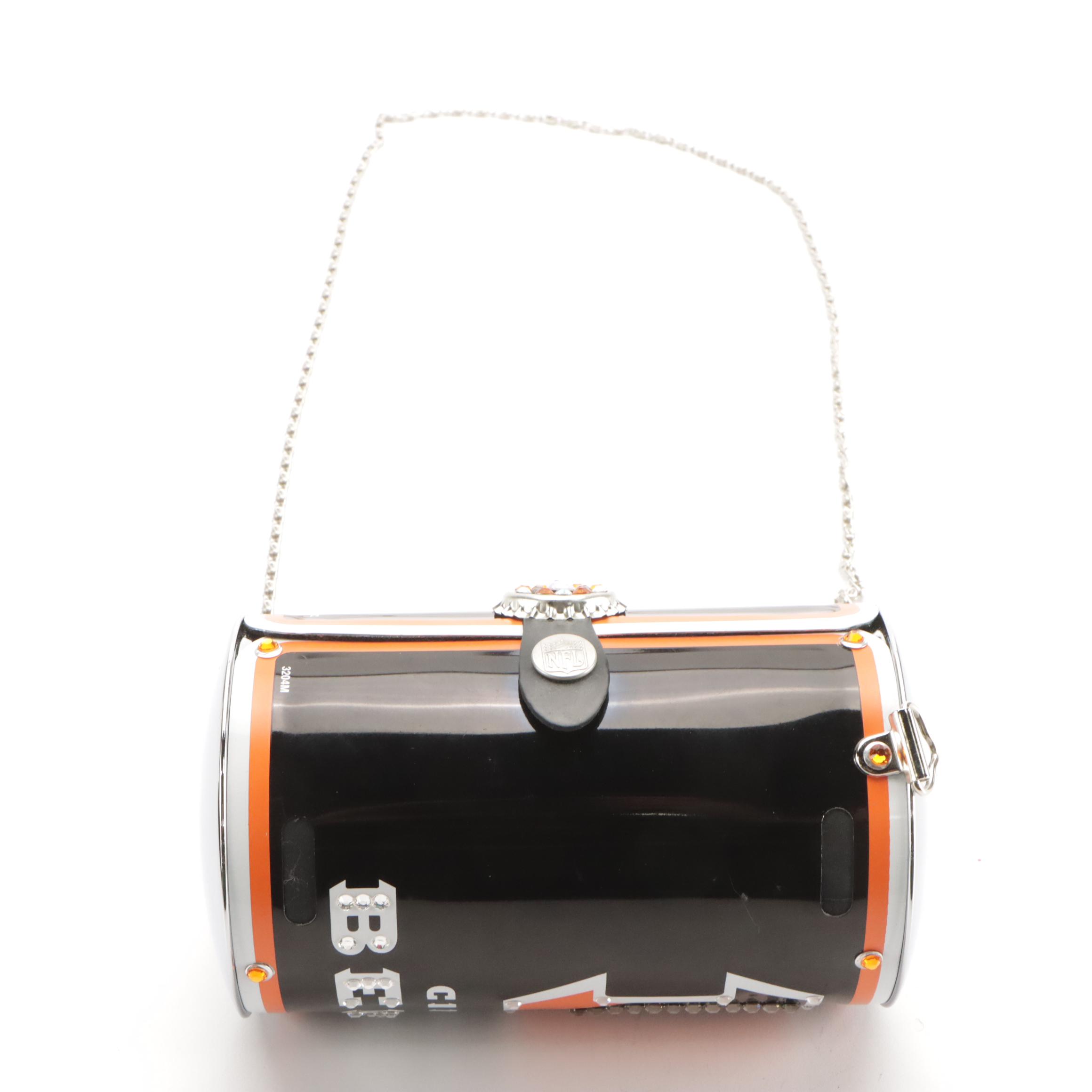RoadFlair by Littlearth NFL Cincinnati Bengals Purse with Swarovski Crystals