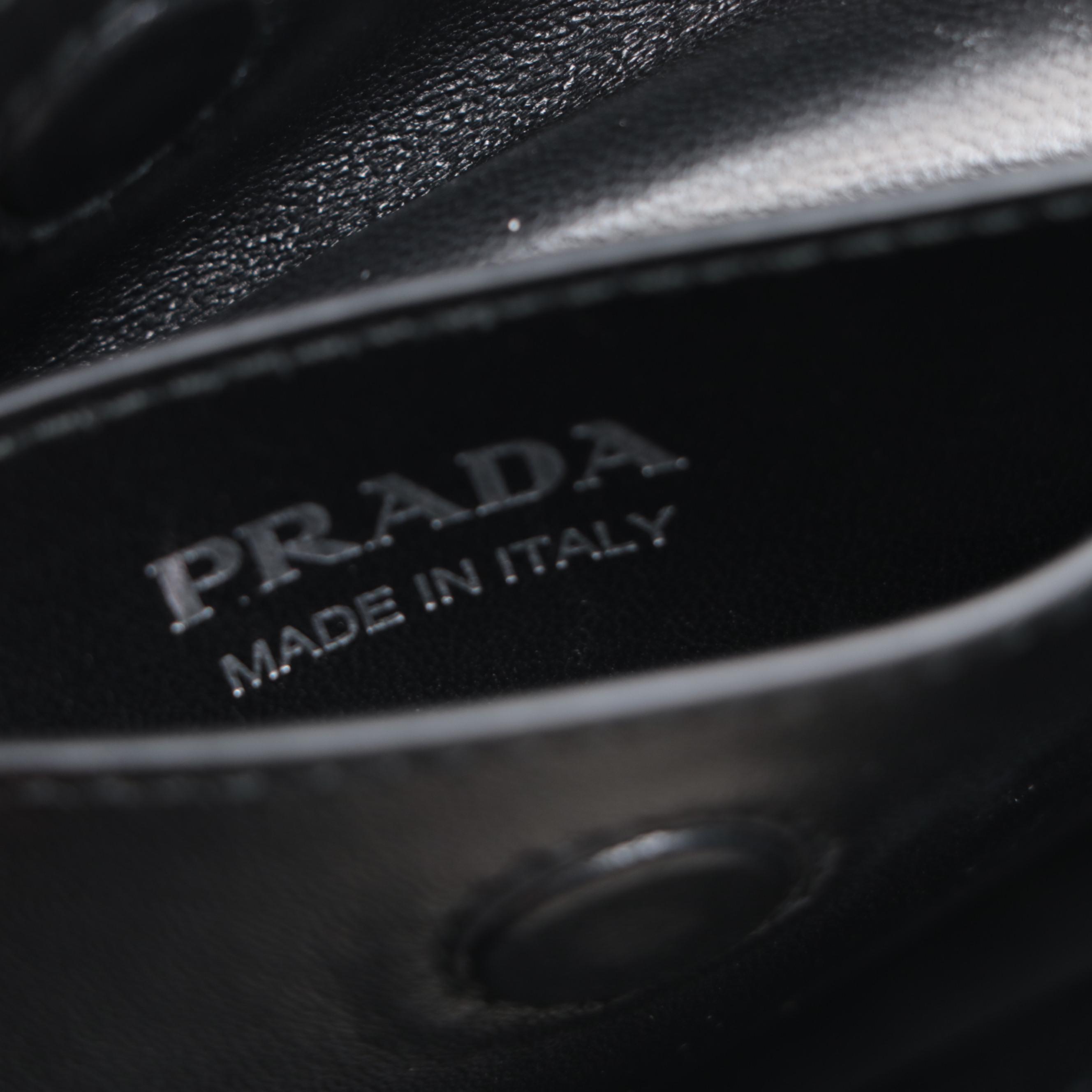 Prada Double Bag Mini in White Vitello Daino Leather