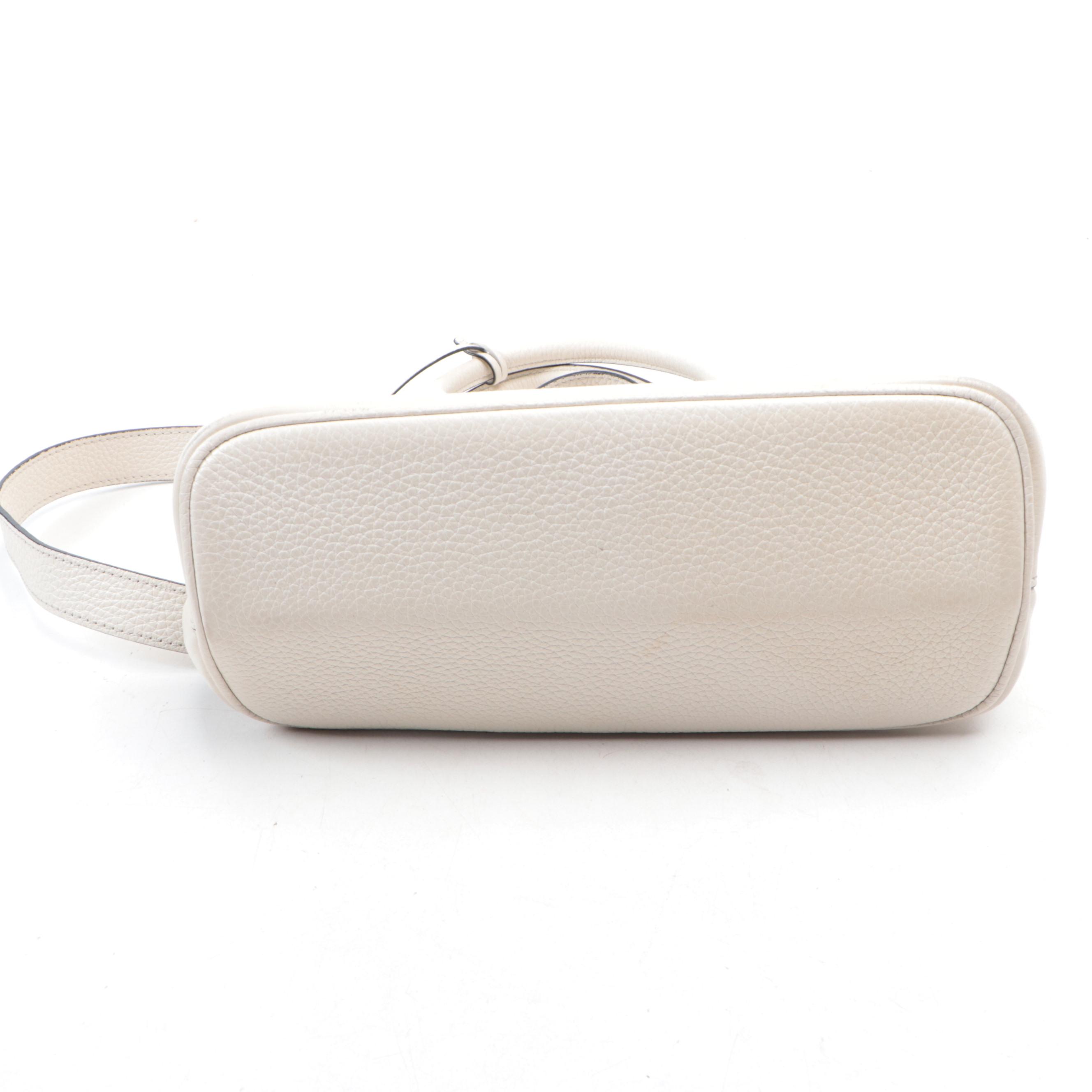 Prada Double Bag Mini in White Vitello Daino Leather