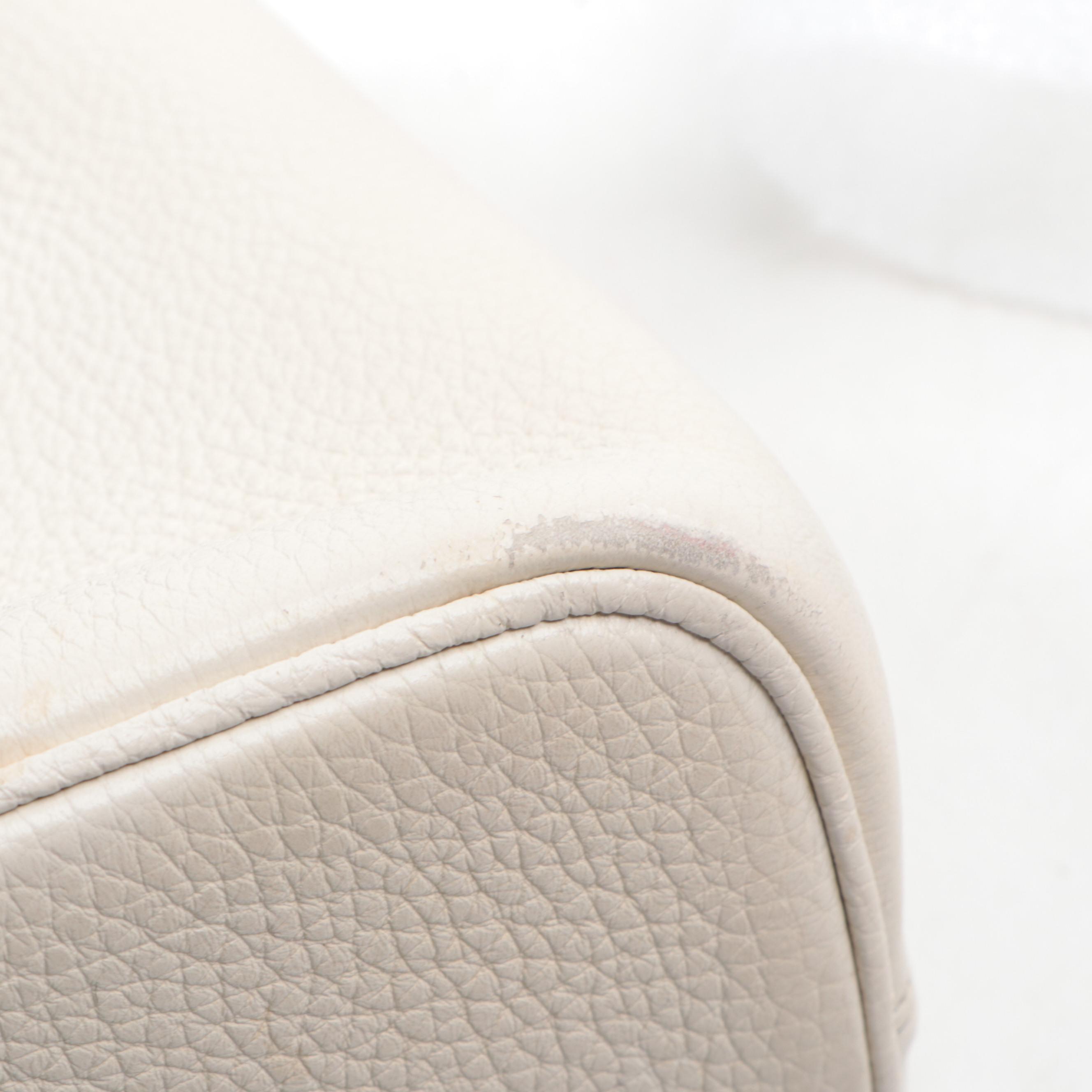 Prada Double Bag Mini in White Vitello Daino Leather